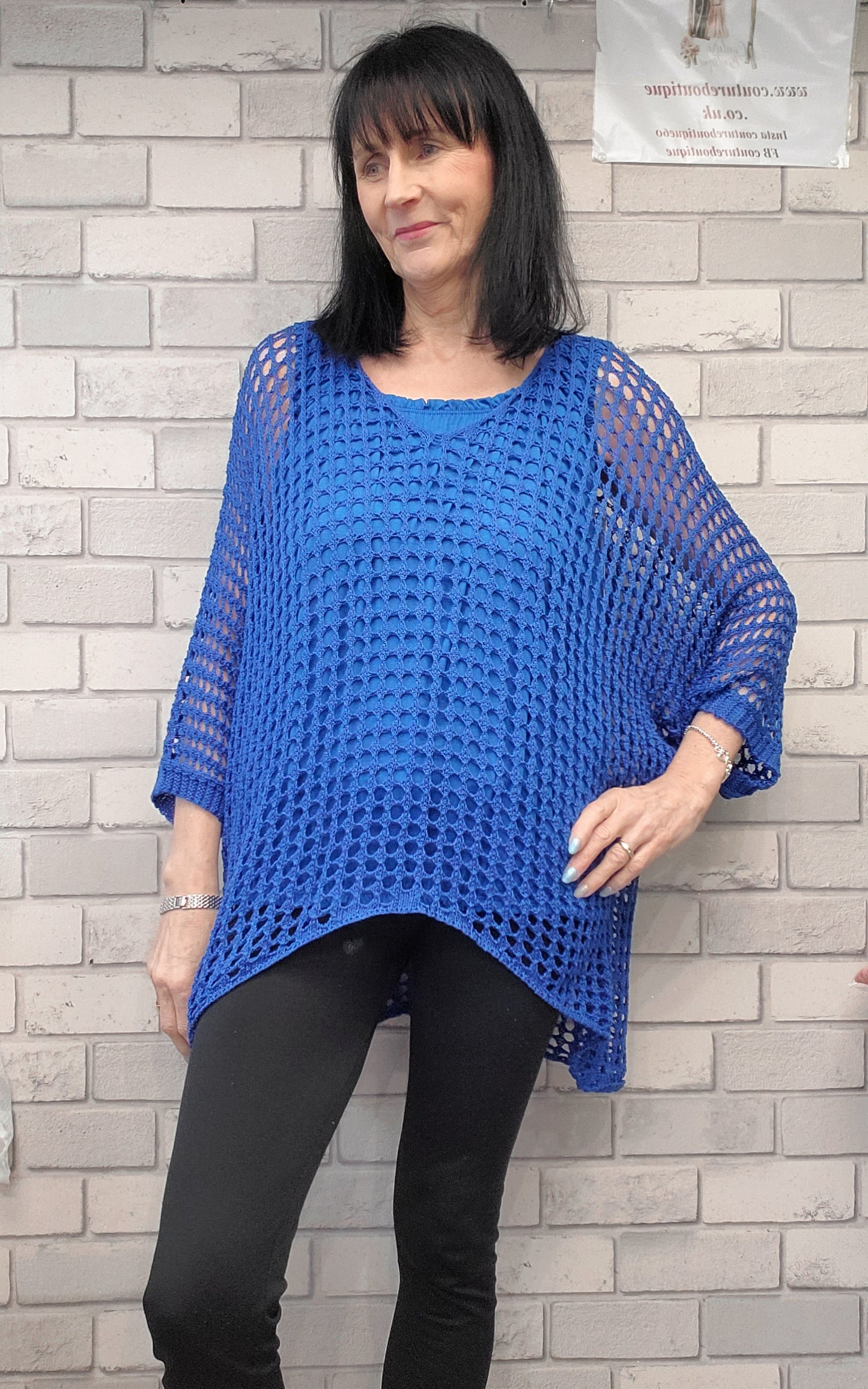Betty Open Knit Oversize Top - Couture Boutique