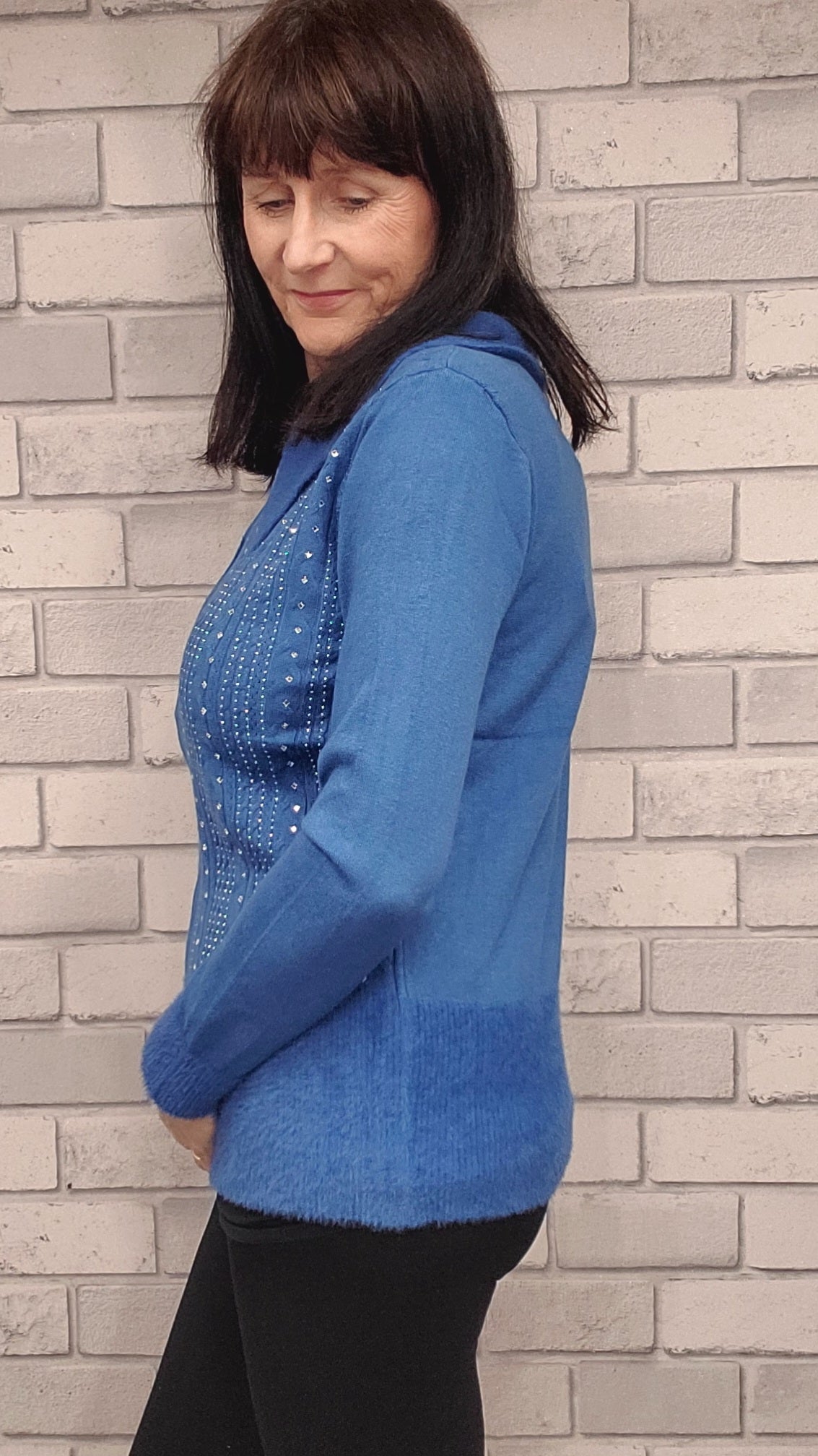 Bonnie Crystal Zip Cardigan - Couture Boutique