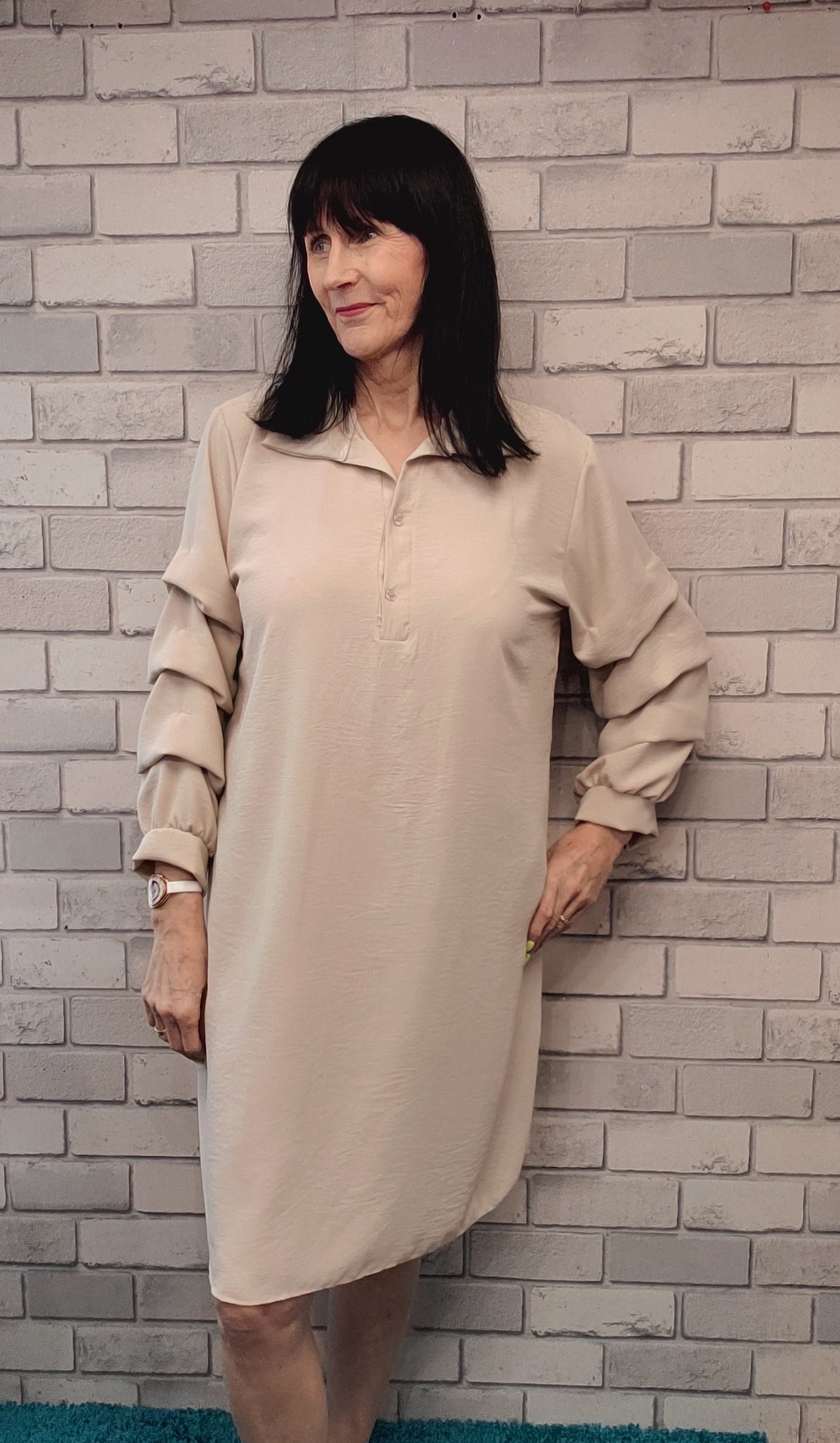 Annie Ruffle Sleeve Dress