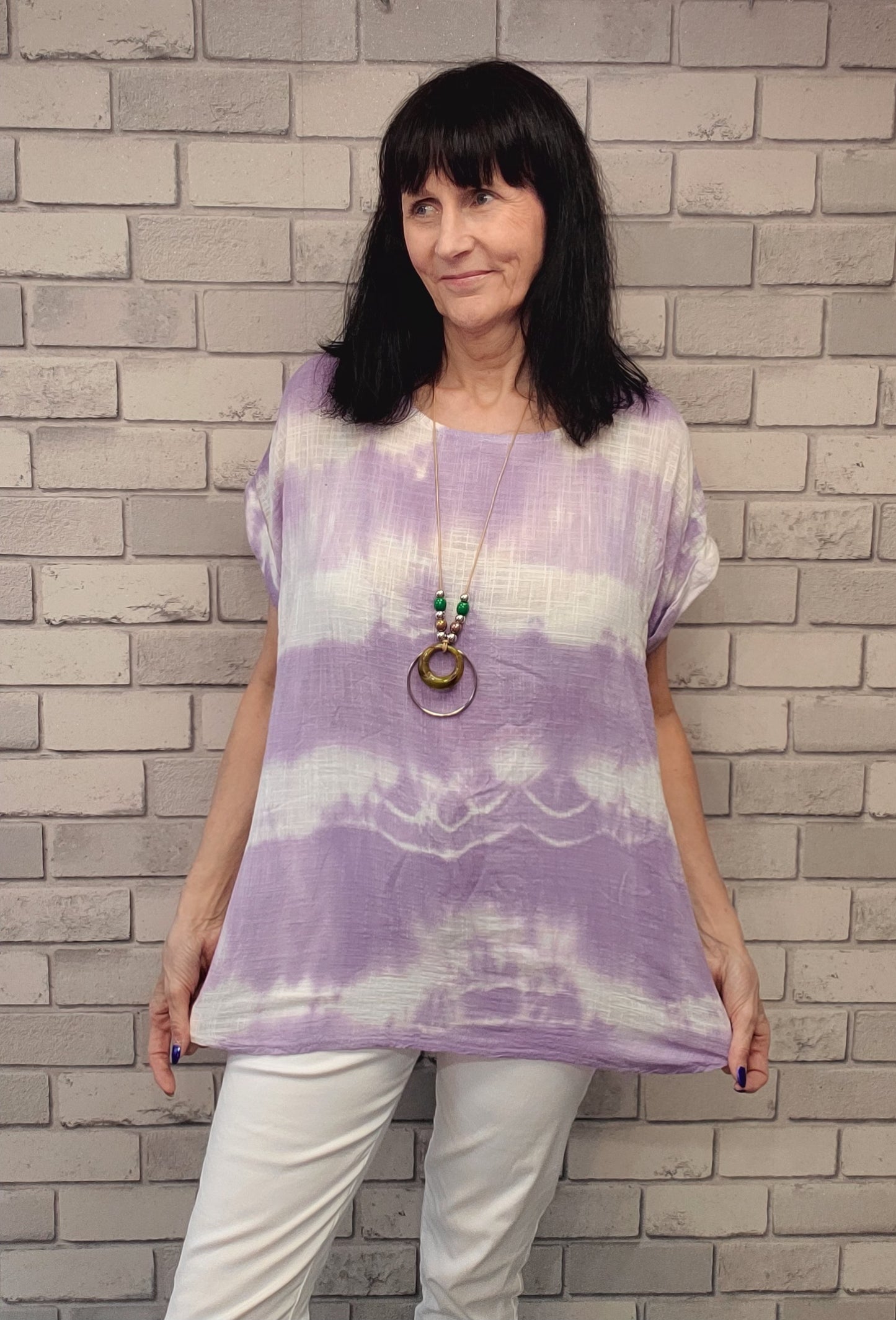 Tye Dye Top With Necklace