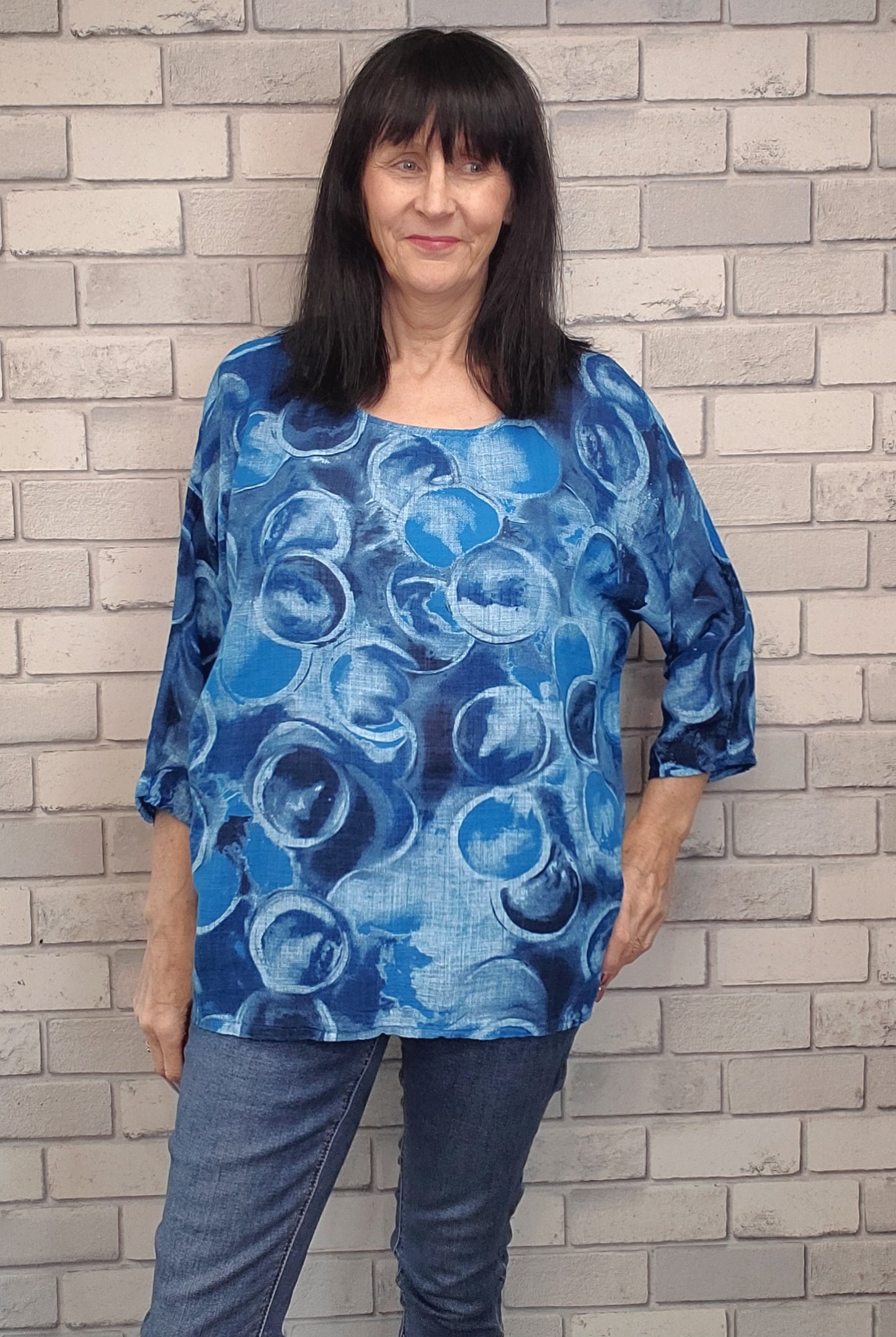 Gina Circle Print Summer Top