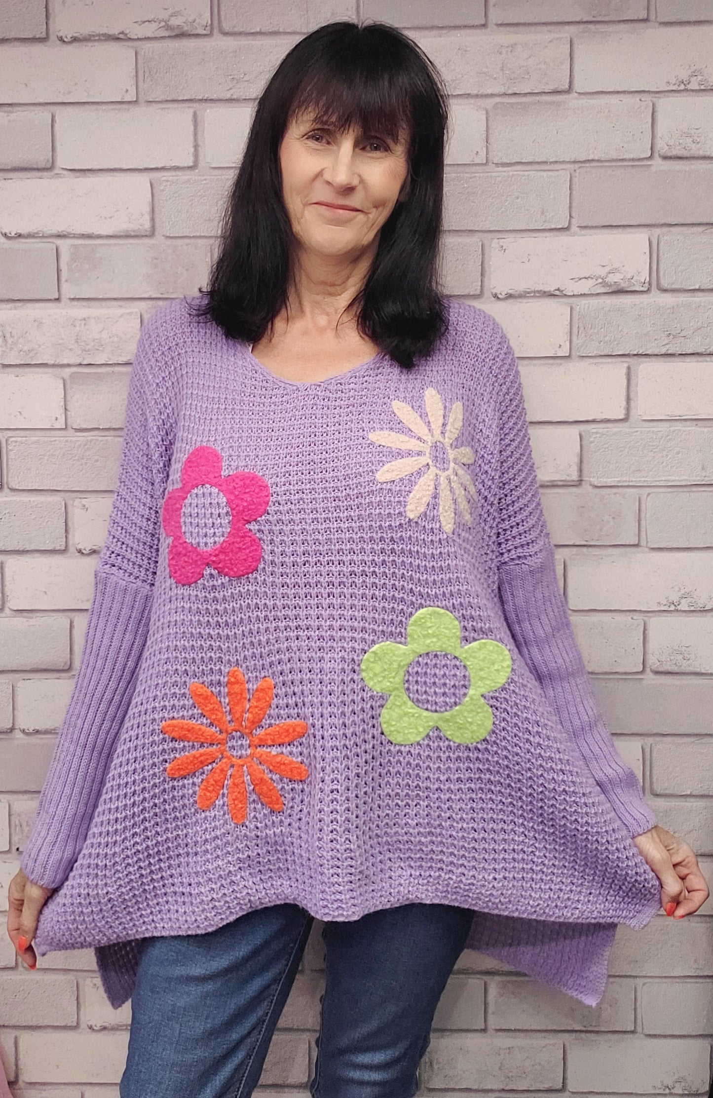 Olivia Oversize Flower Jumper