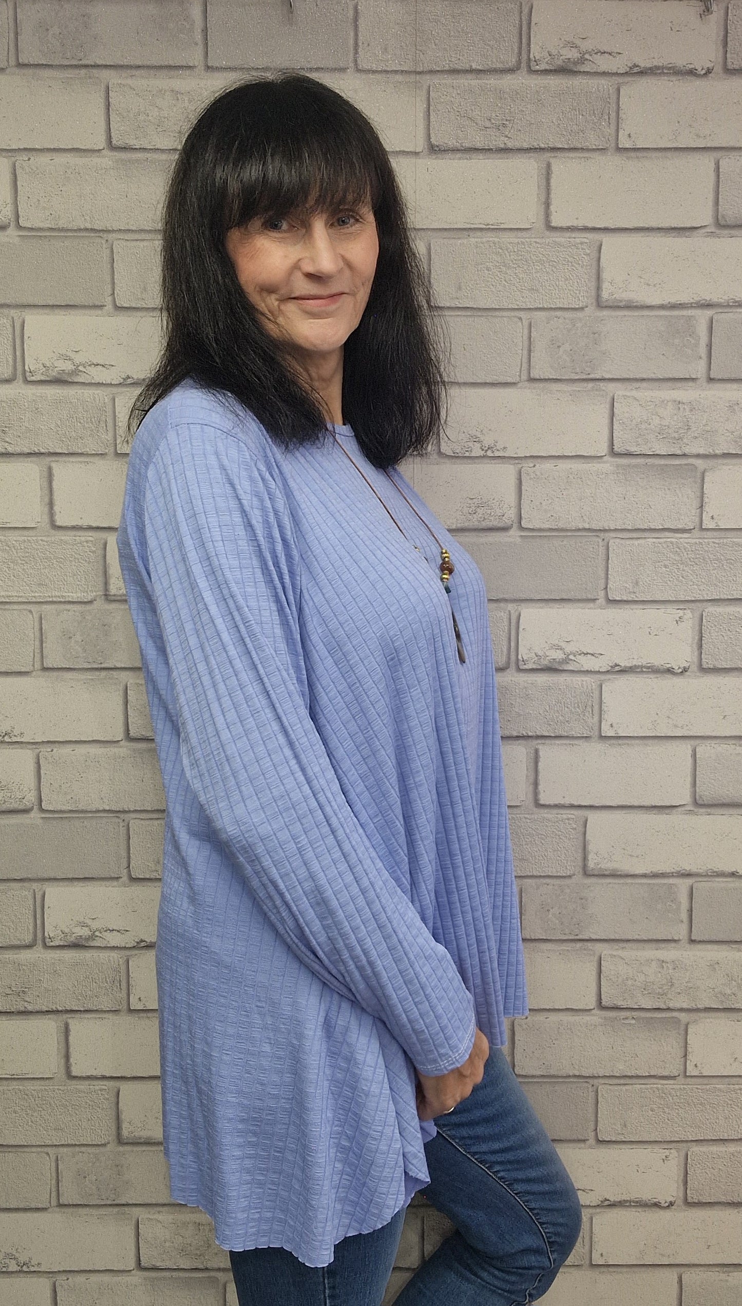 Lizzy Long Sleeve Top With Necklace