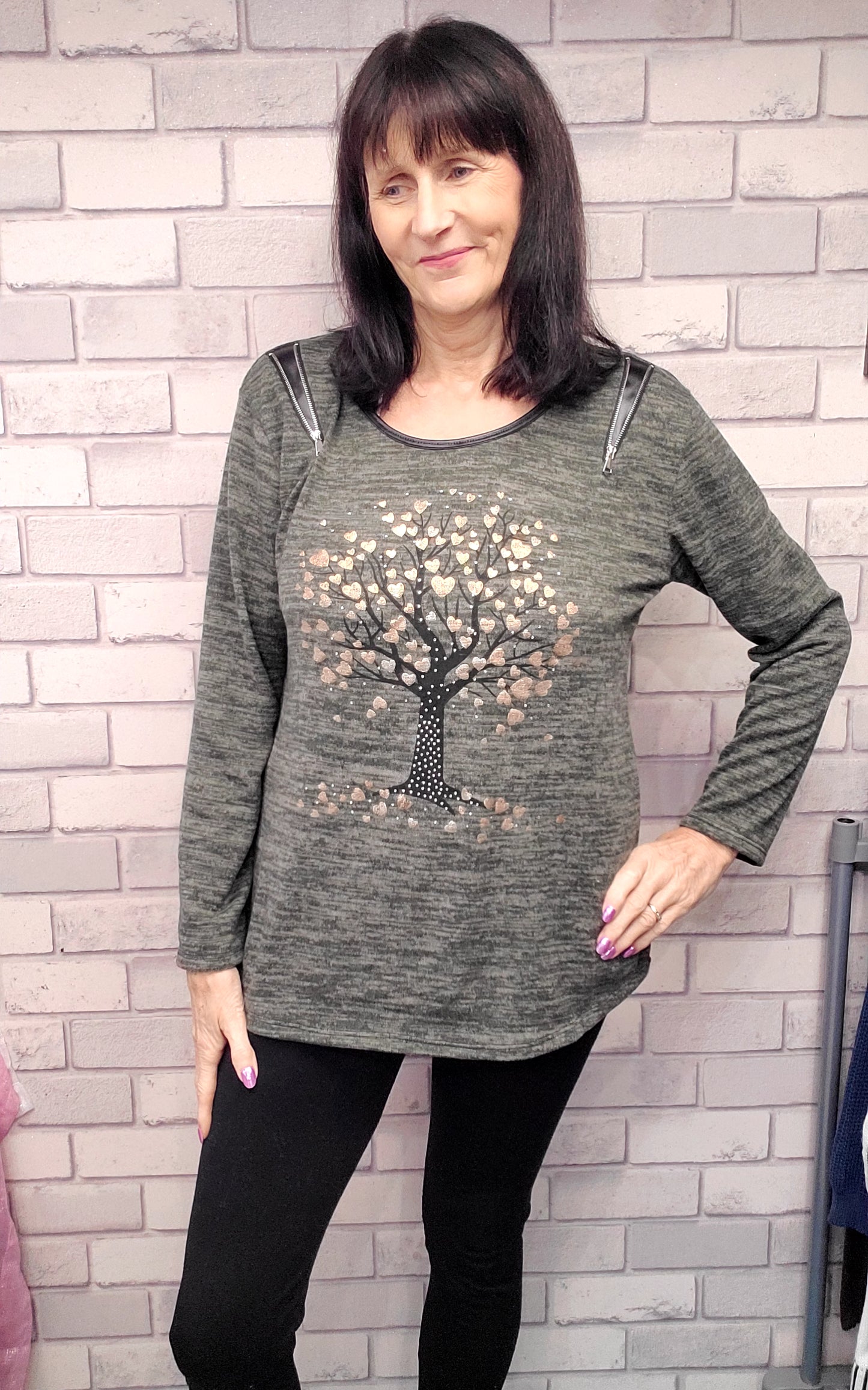 Trinny Long Sleeve Tree Of Life Top