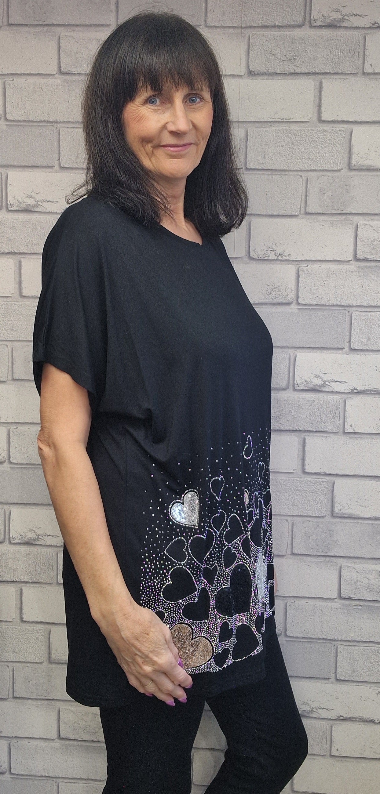 Chrissy Crystal Heart Tshirt