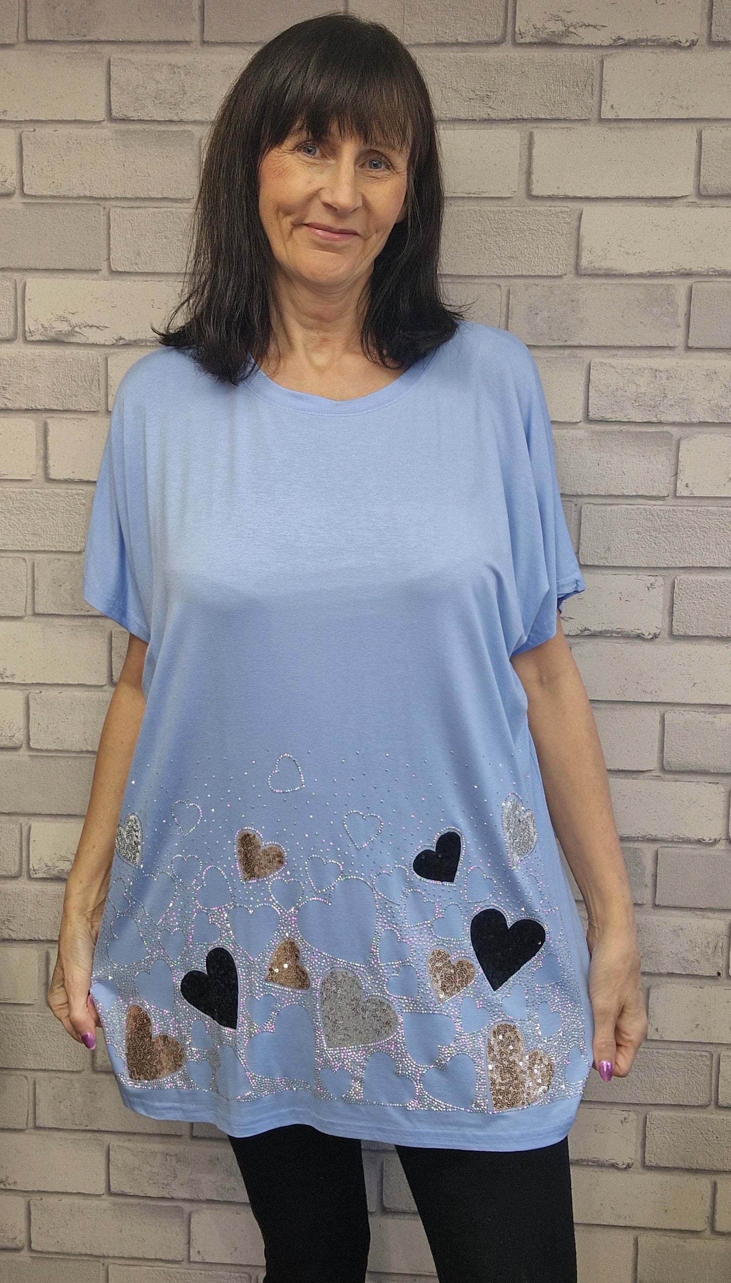 Chrissy Crystal Heart Tshirt