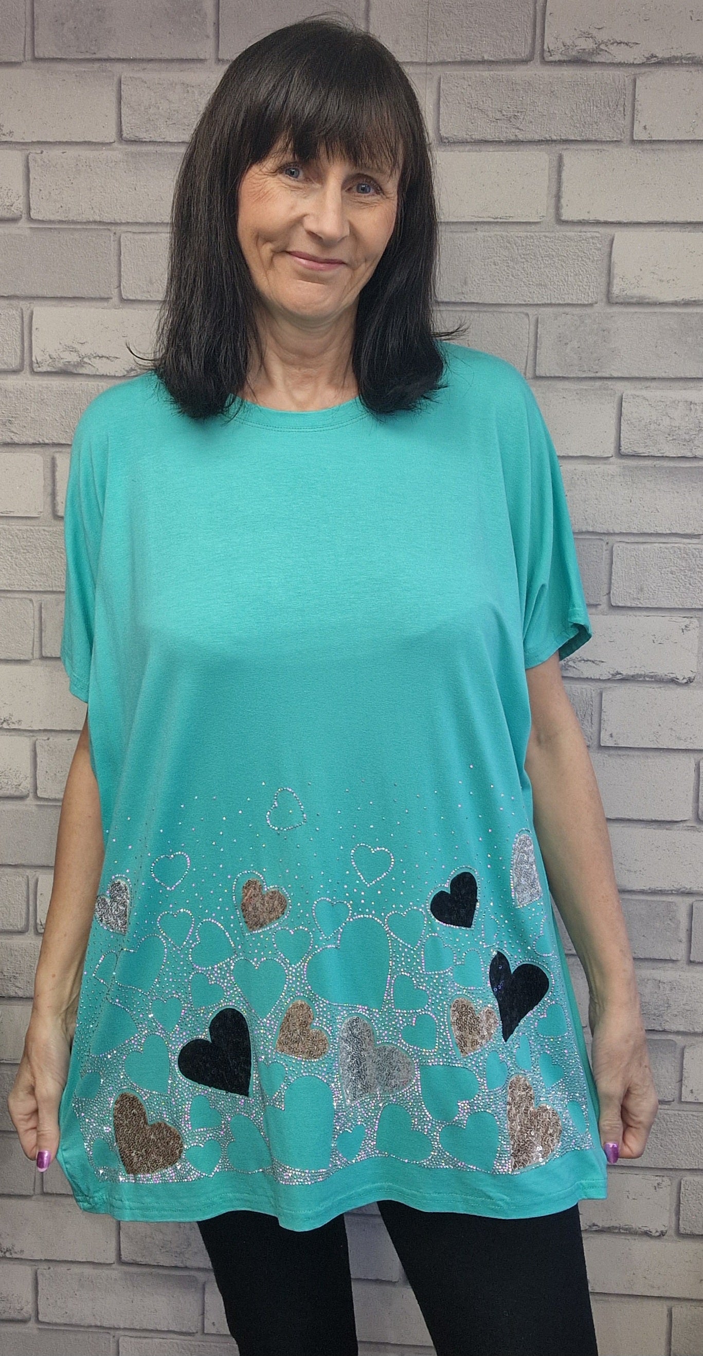 Chrissy Crystal Heart Tshirt