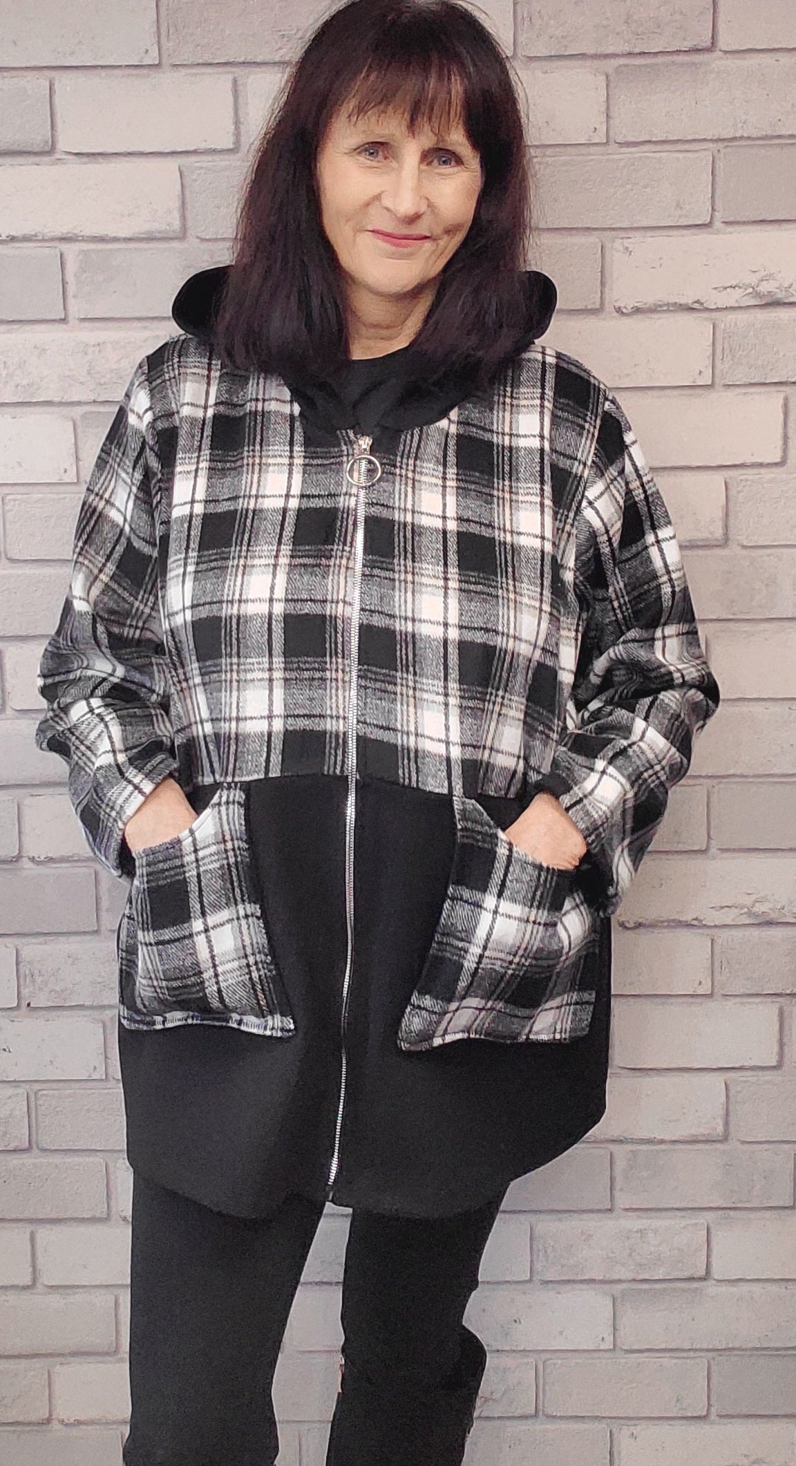 Talia Lightweight Check Jacket - Couture Boutique