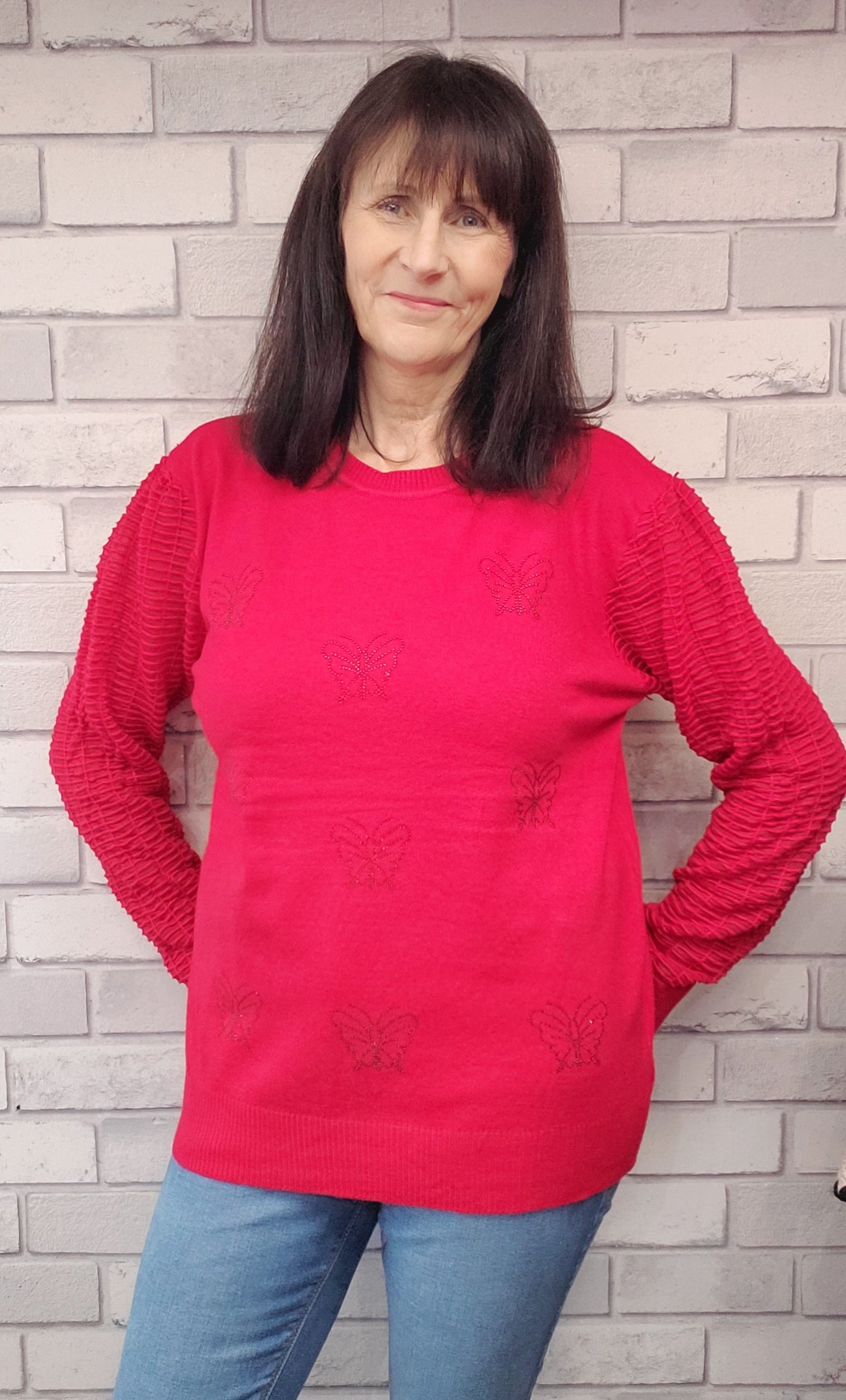 Vicky Diamanté Butterfly Jumper