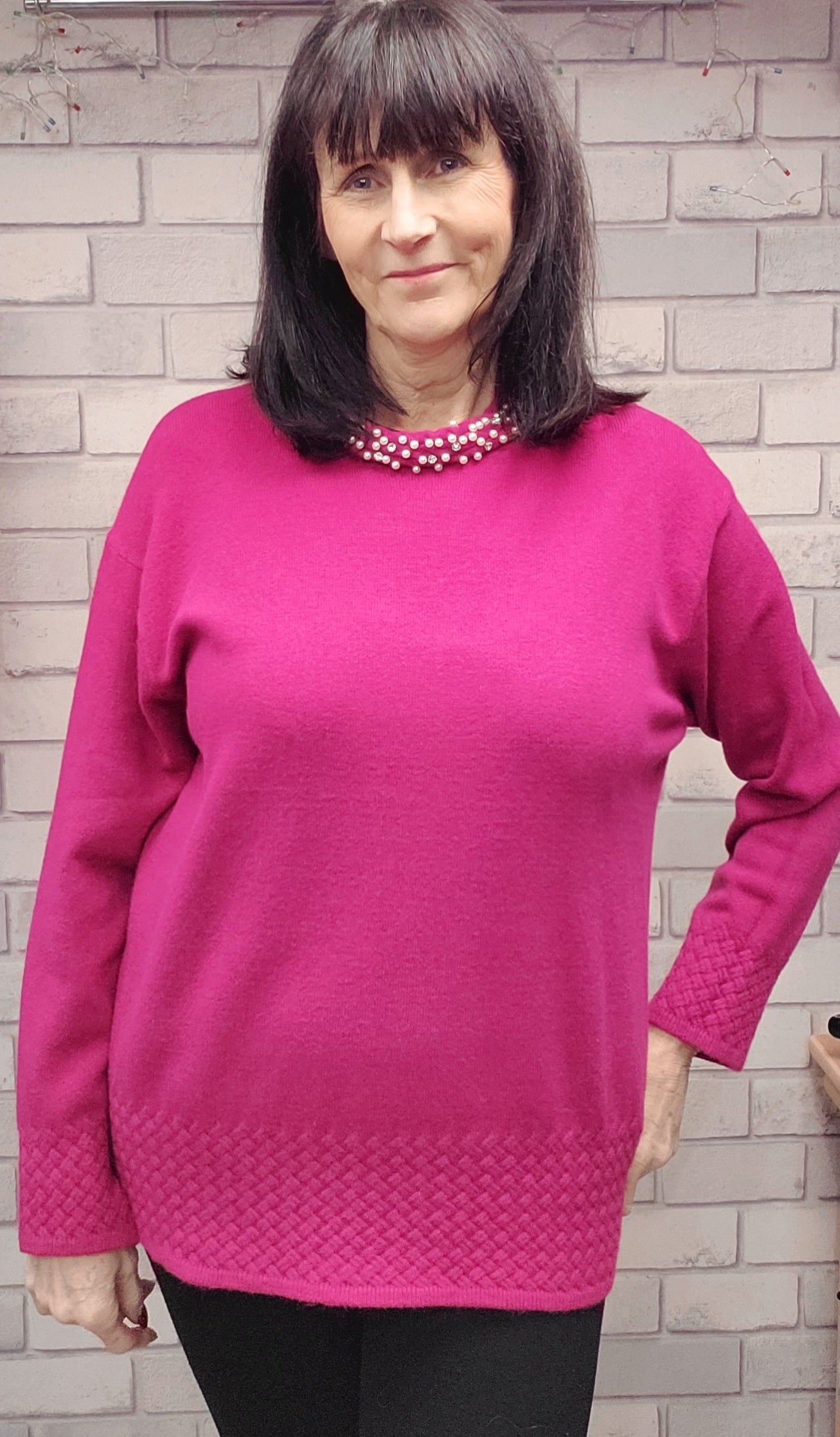 Luna Pearl Soft Knit Jumper - Couture Boutique