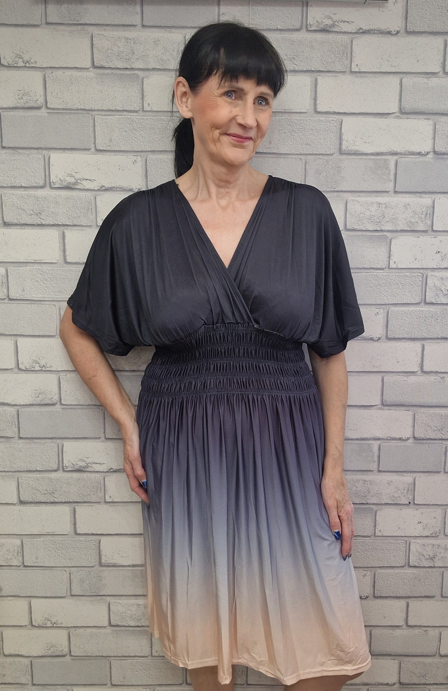 Oti Ombre Stretch Midi Dress