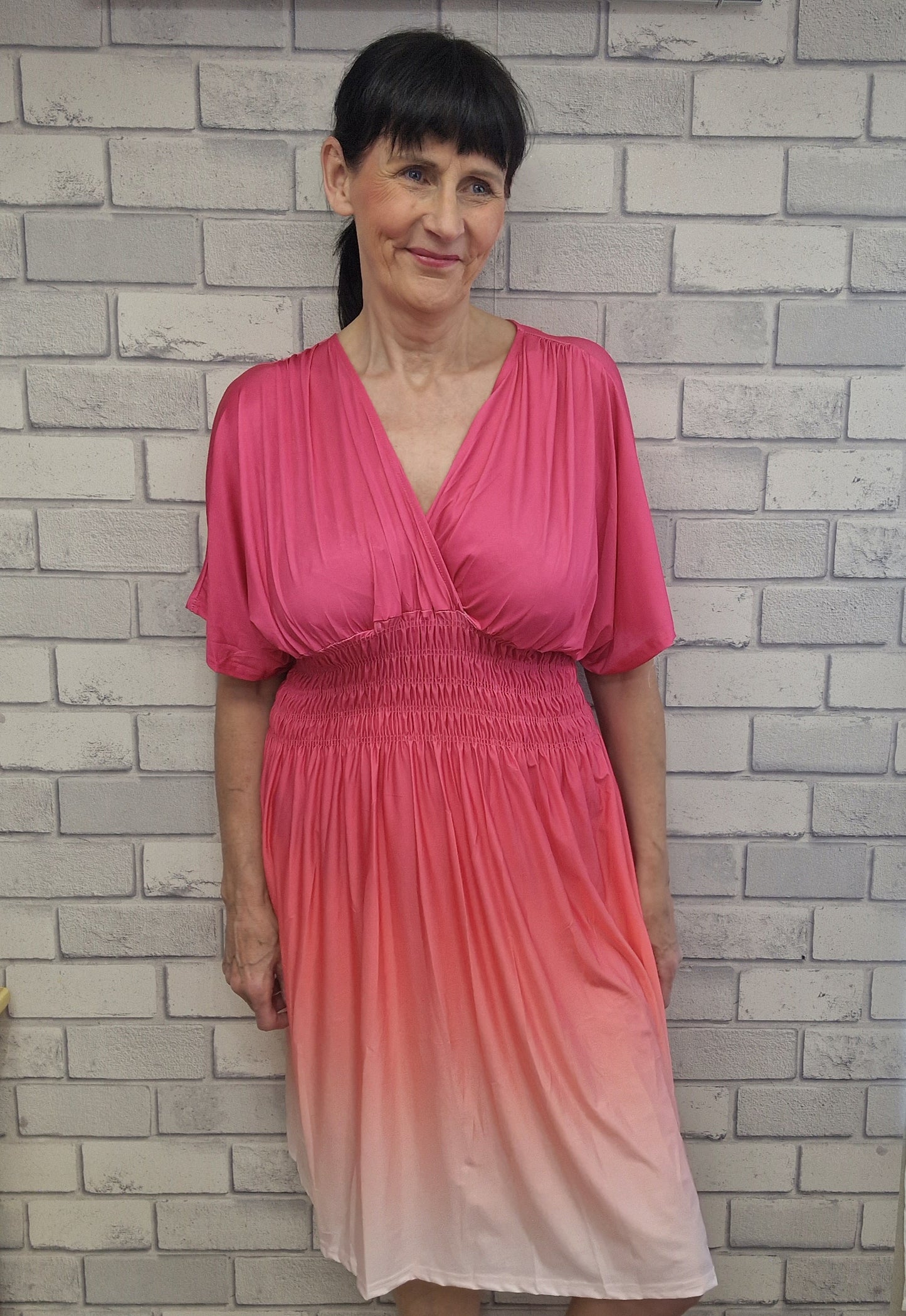 Oti Ombre Stretch Midi Dress