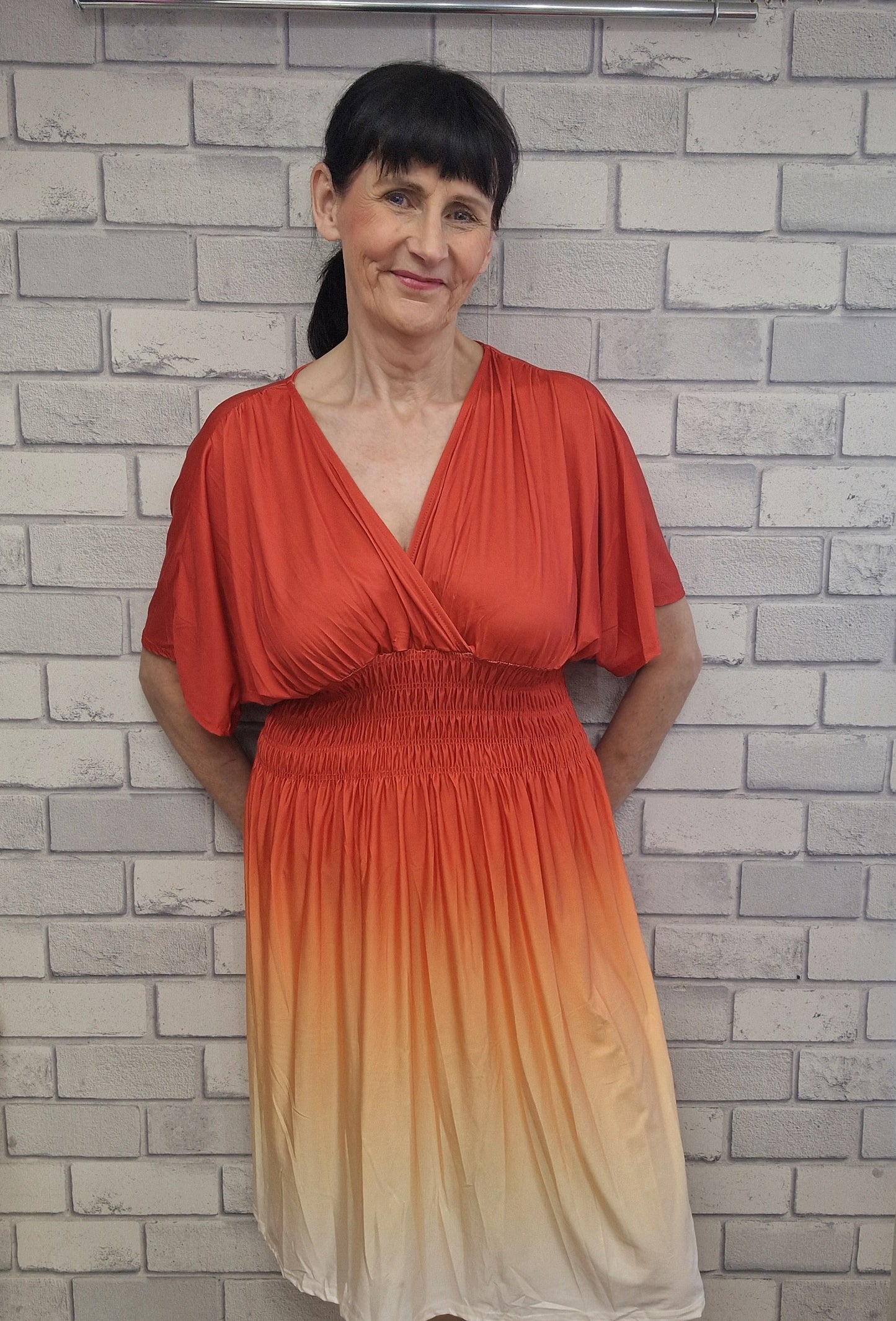 Oti Ombre Stretch Midi Dress - Couture Boutique