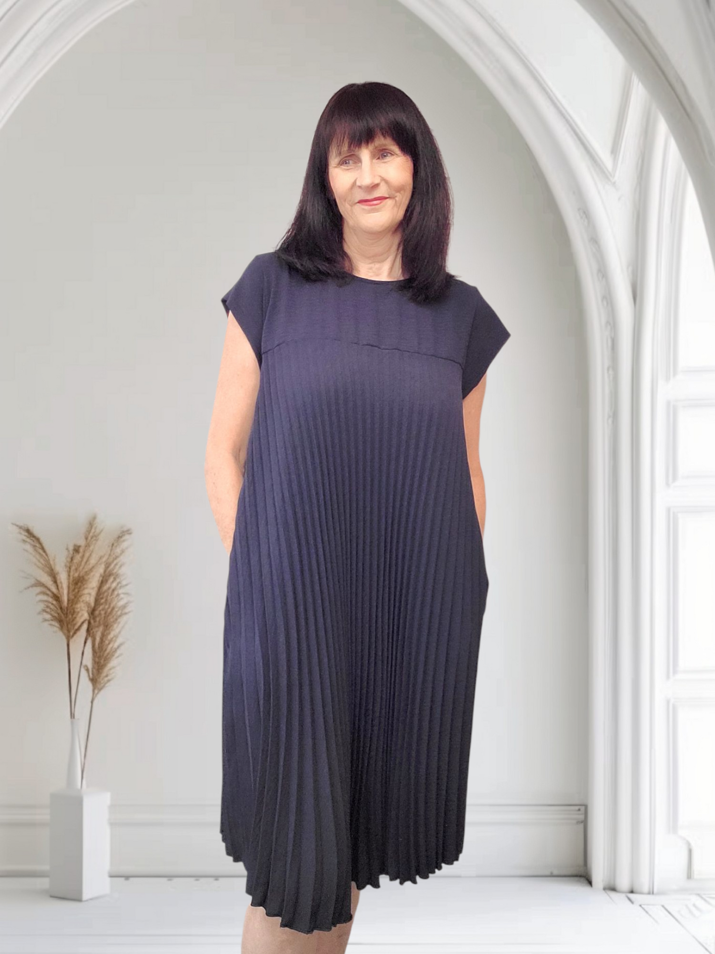 Piper Pleated Dress With Pockets - Couture Boutique