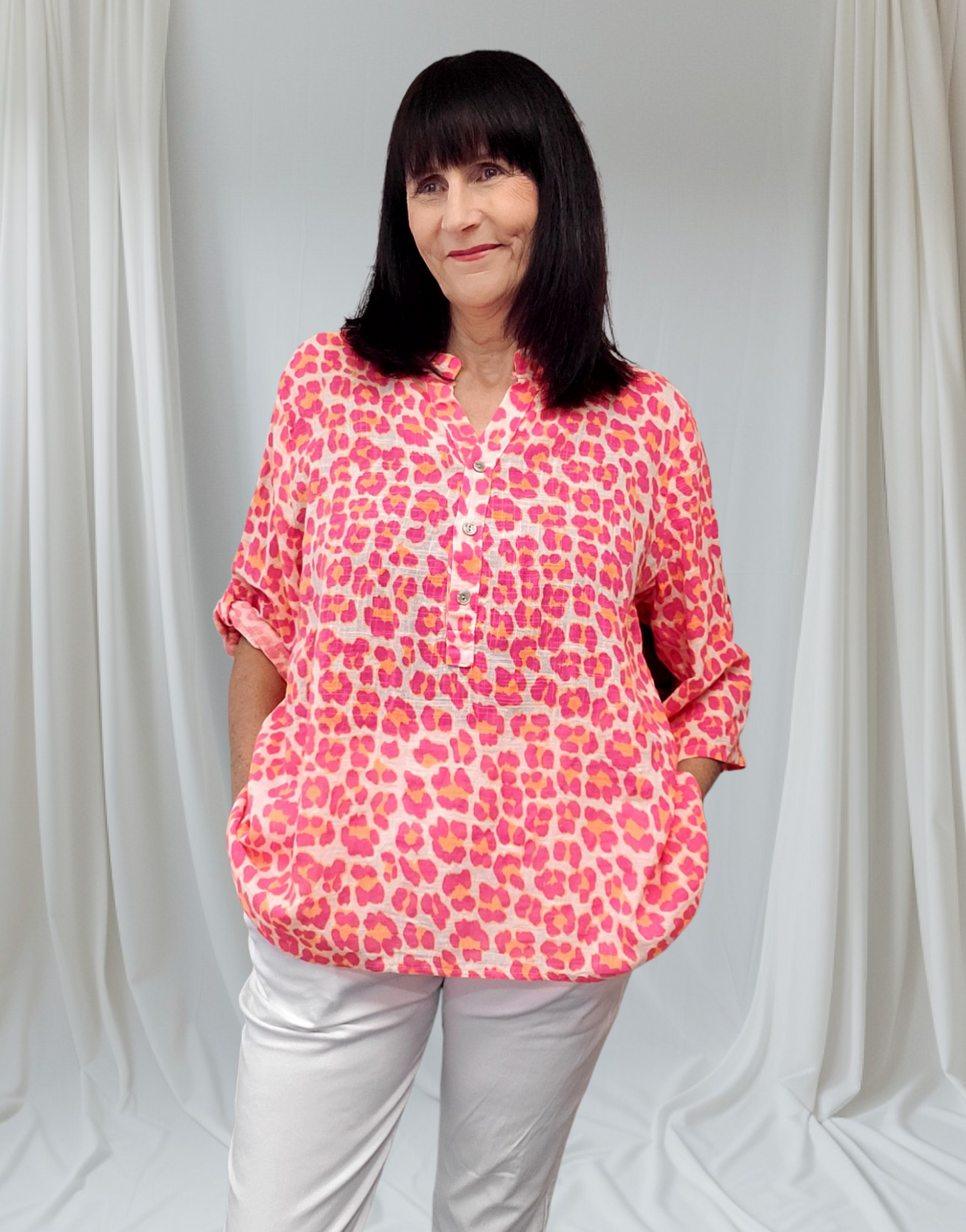 Polly Leopard Print Blouse