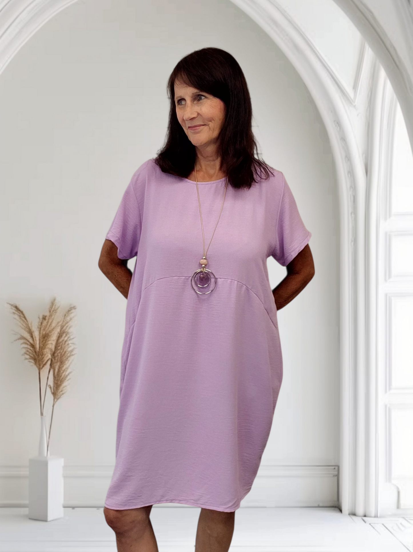 Vera Lightweight Summer Dress With Necklace