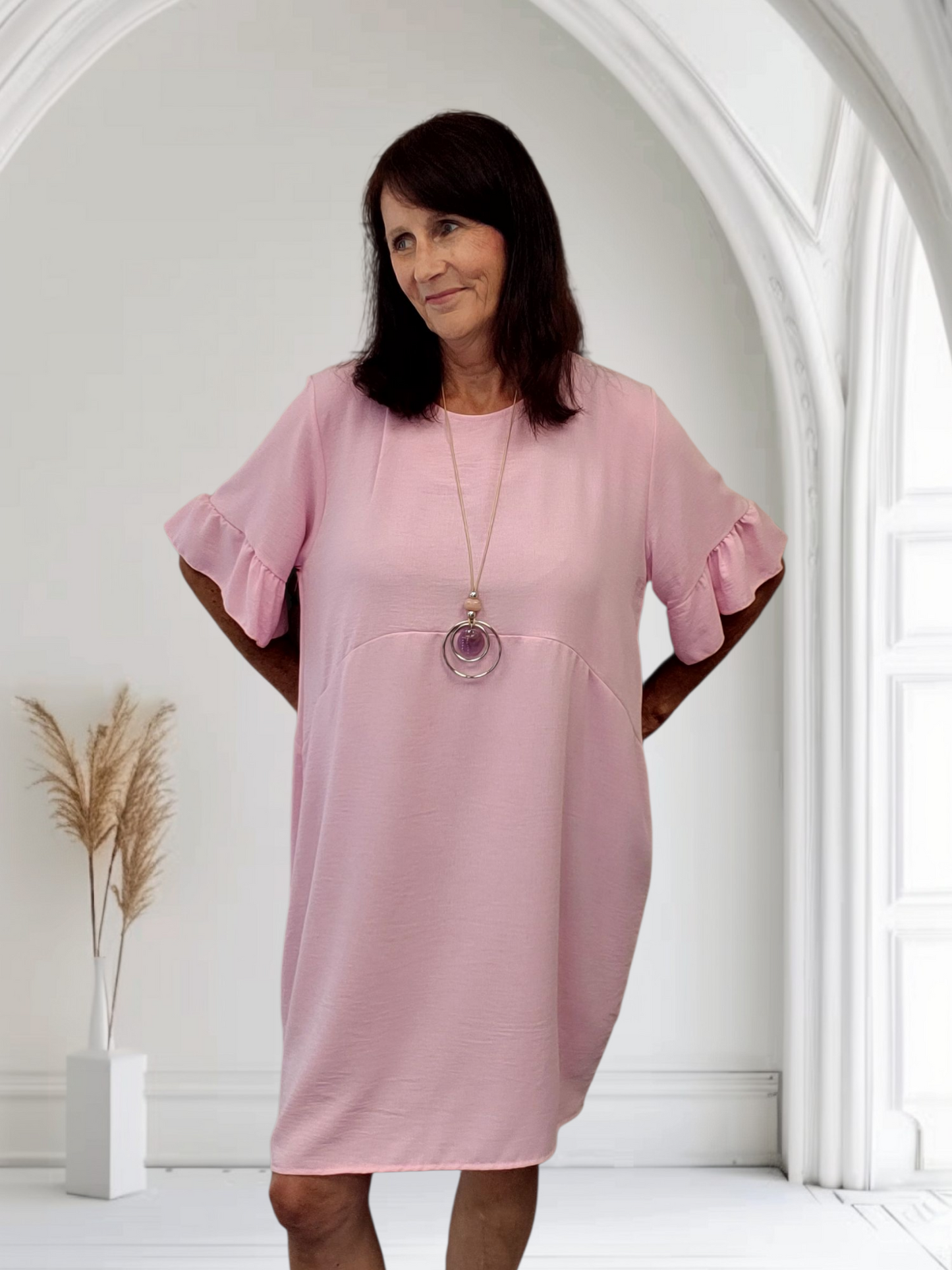 Vera Lightweight Summer Dress With Necklace