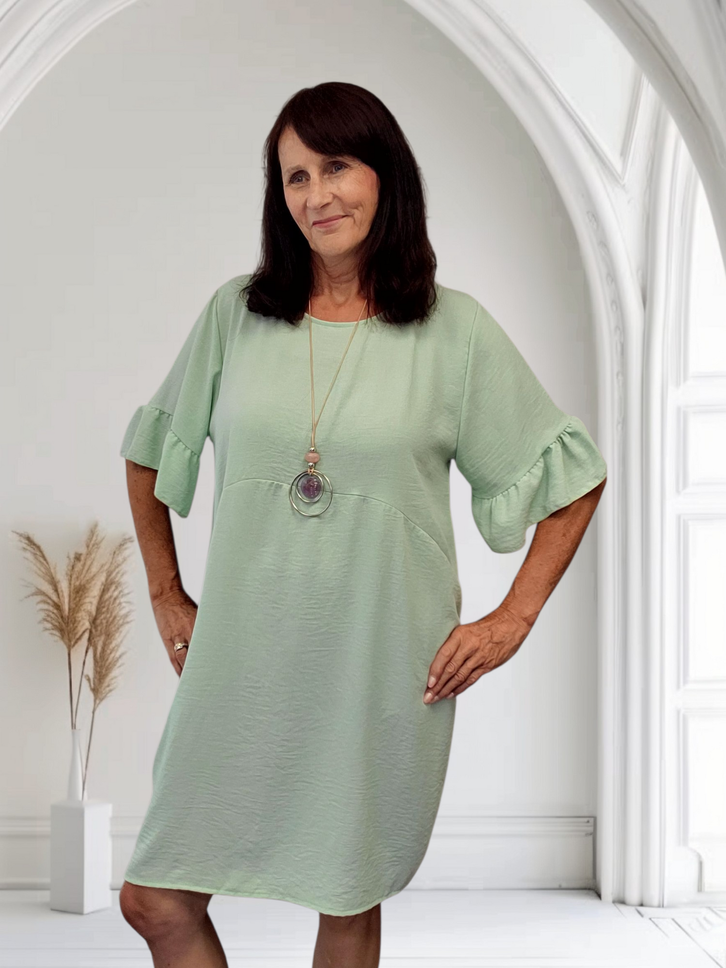 Vera Lightweight Summer Dress With Necklace