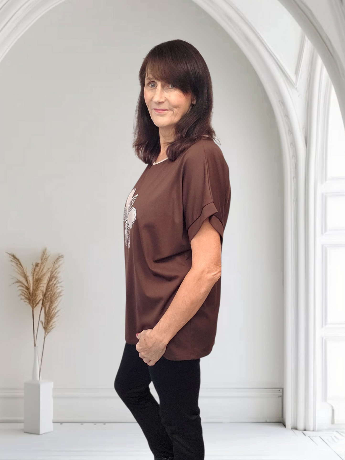 Capri Women’s Flower Top, Onesize 10-16 - Couture Boutique