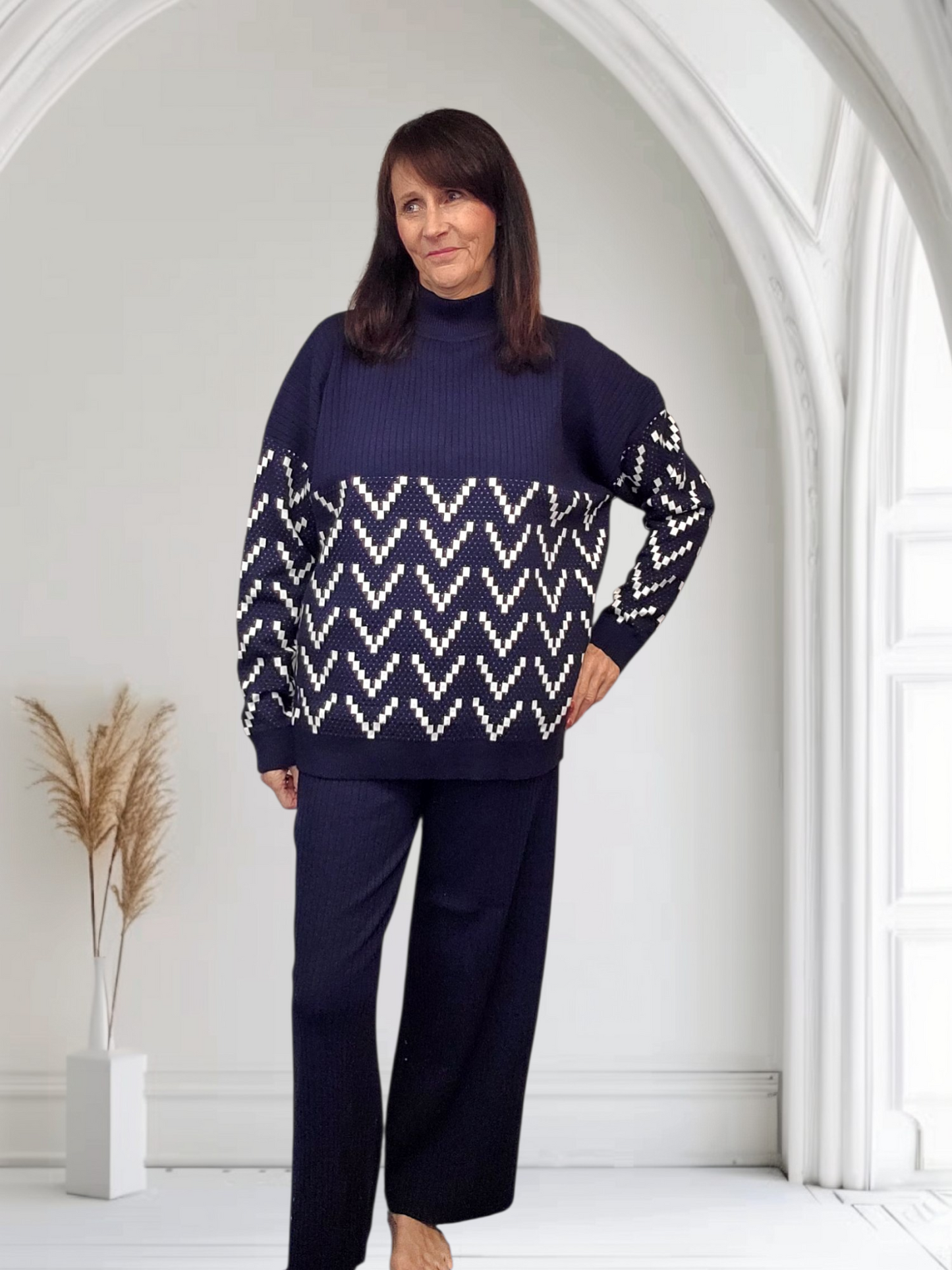 Amanda Women’s Knitted Lounge Set – Comfy & Stylish, Onesize 12-16 - Couture Boutique