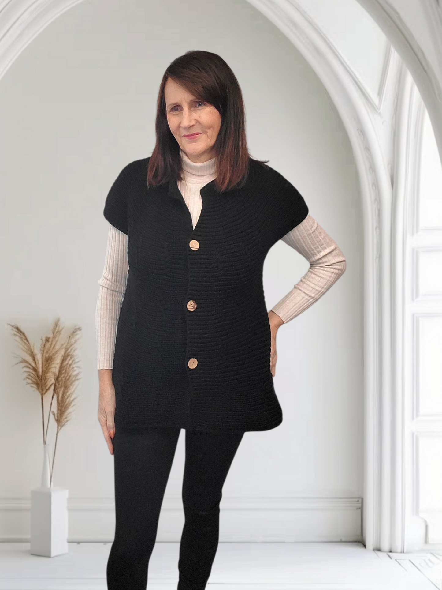 Amy Women’s Ribbed Knit Waistcoat Size 12/16