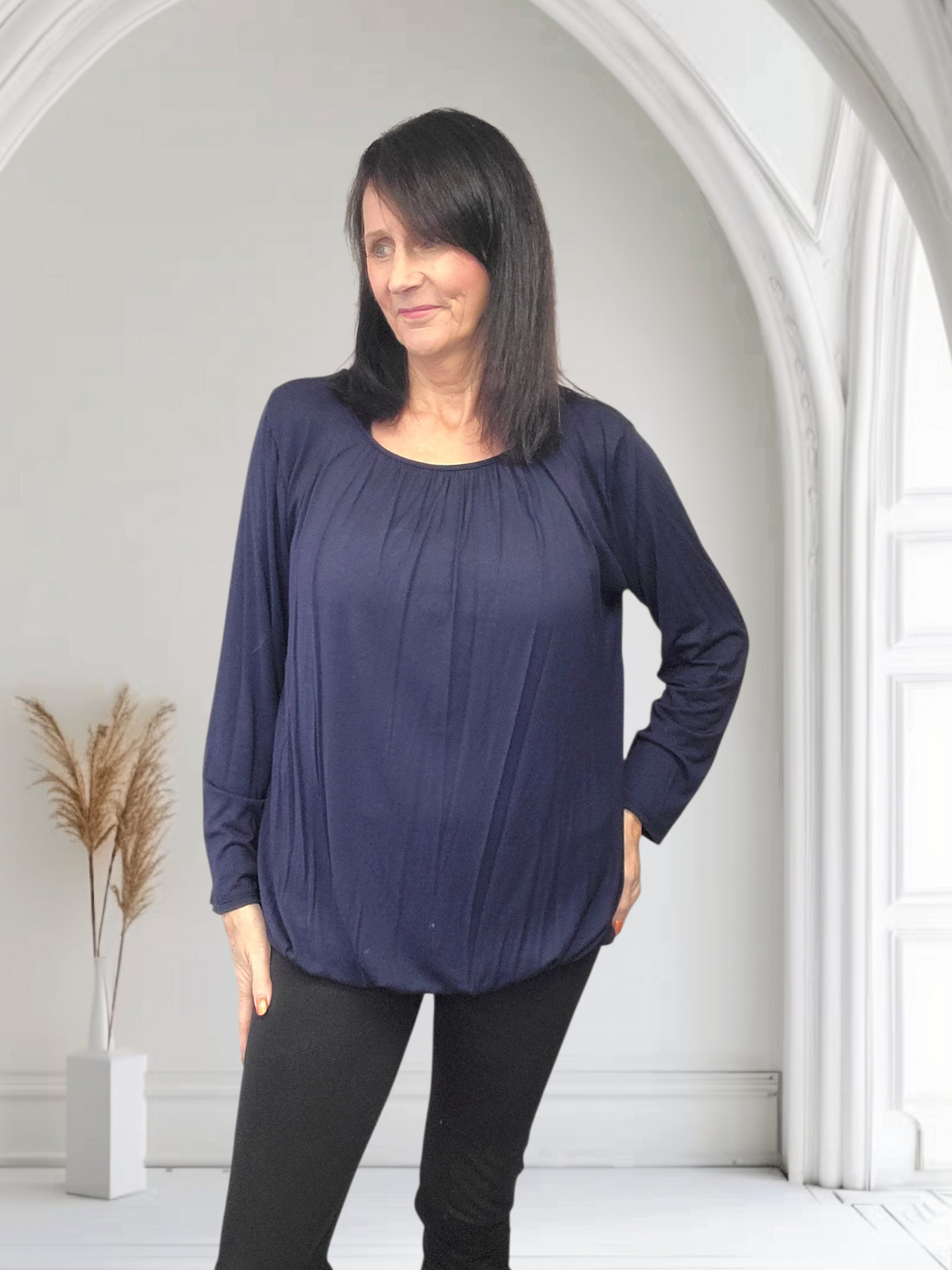 Ocean Women’s Long Sleeve Top – Casual, Comfortable, Everyday Wear, Onesize 12-22