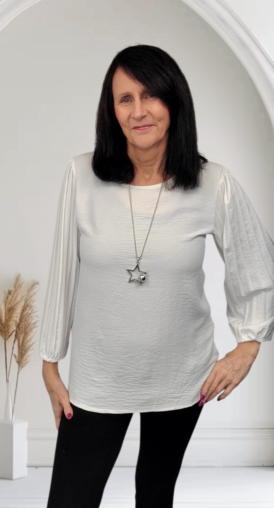 Brooke Ladies Top With Necklace - Couture Boutique