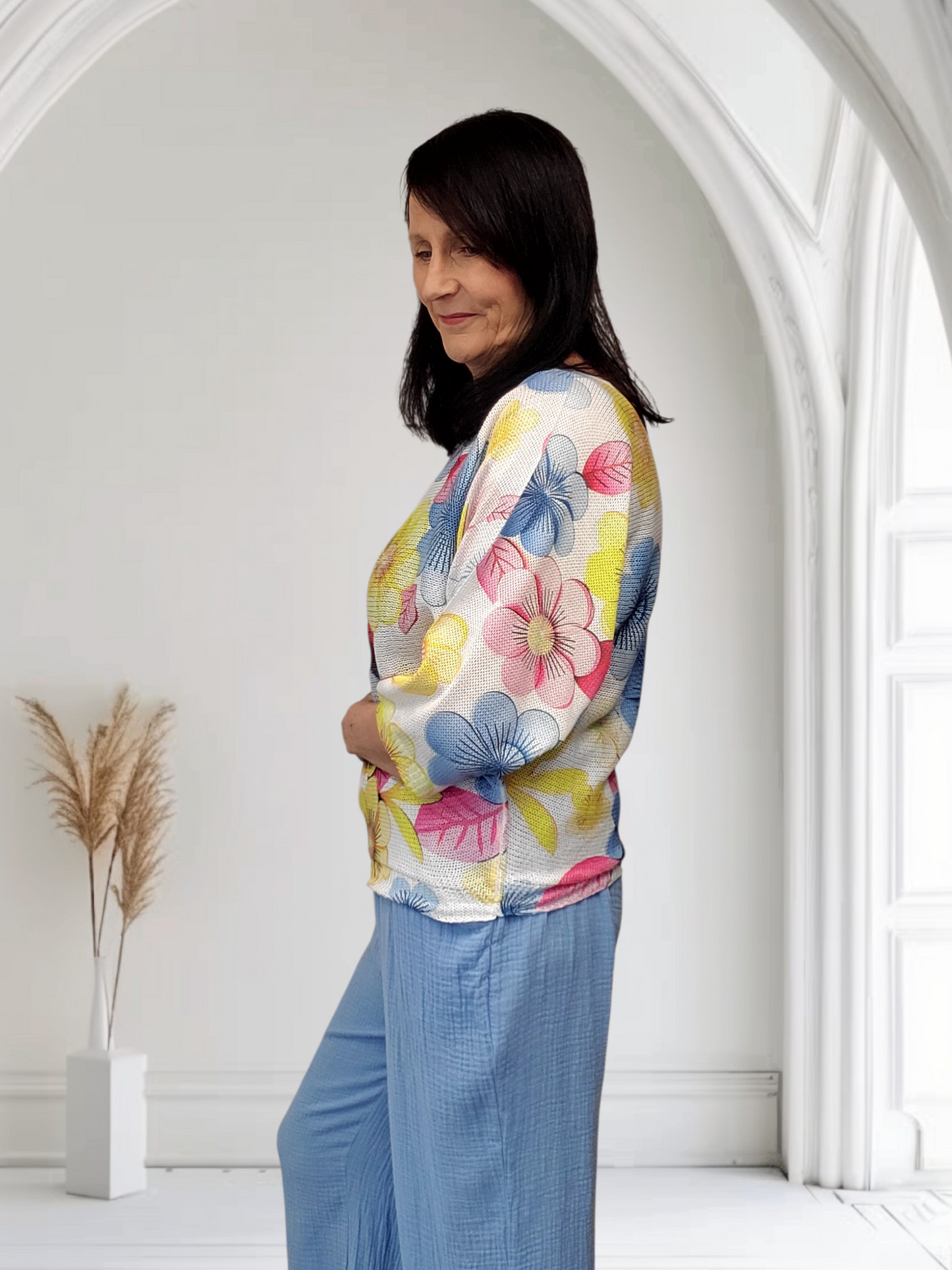 Frieda Fine Knit Flower Top