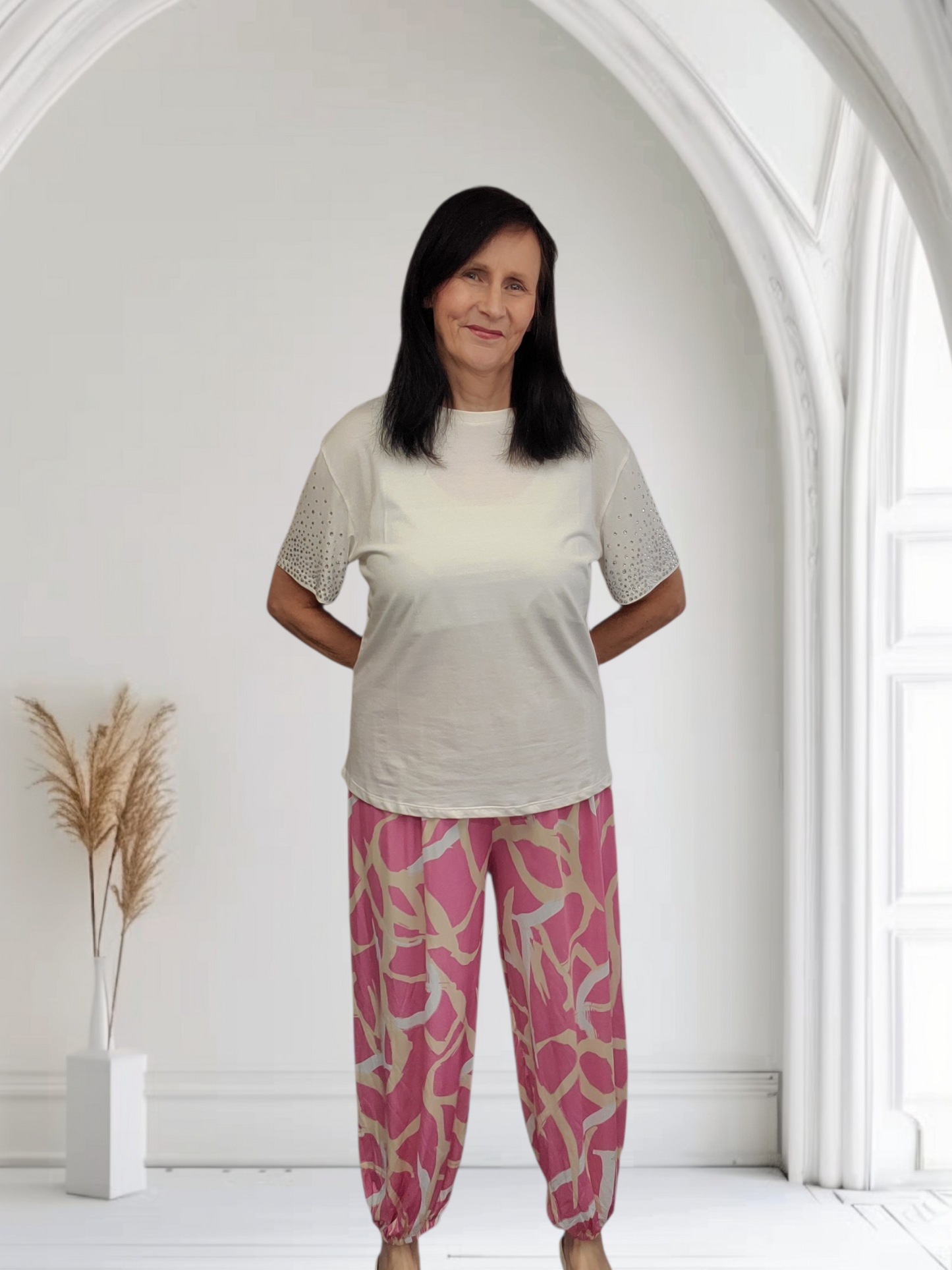 Ladies Patterned Stretchy Harems