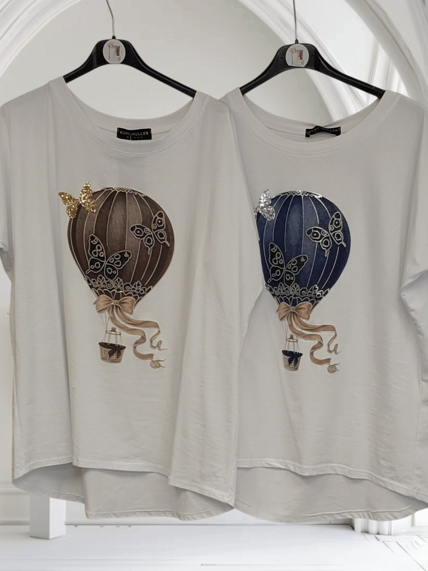 Dixie Women’s Butterfly Balloon Graphic Tee – Soft Cotton Casual T-Shirt