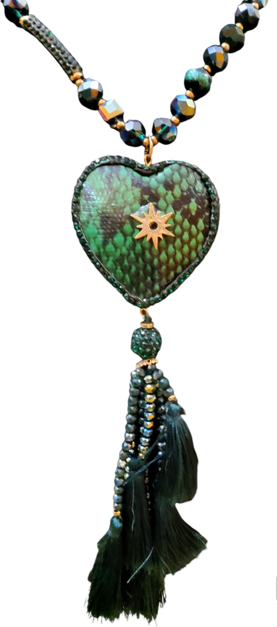 Beaded Heart Necklace - Couture Boutique