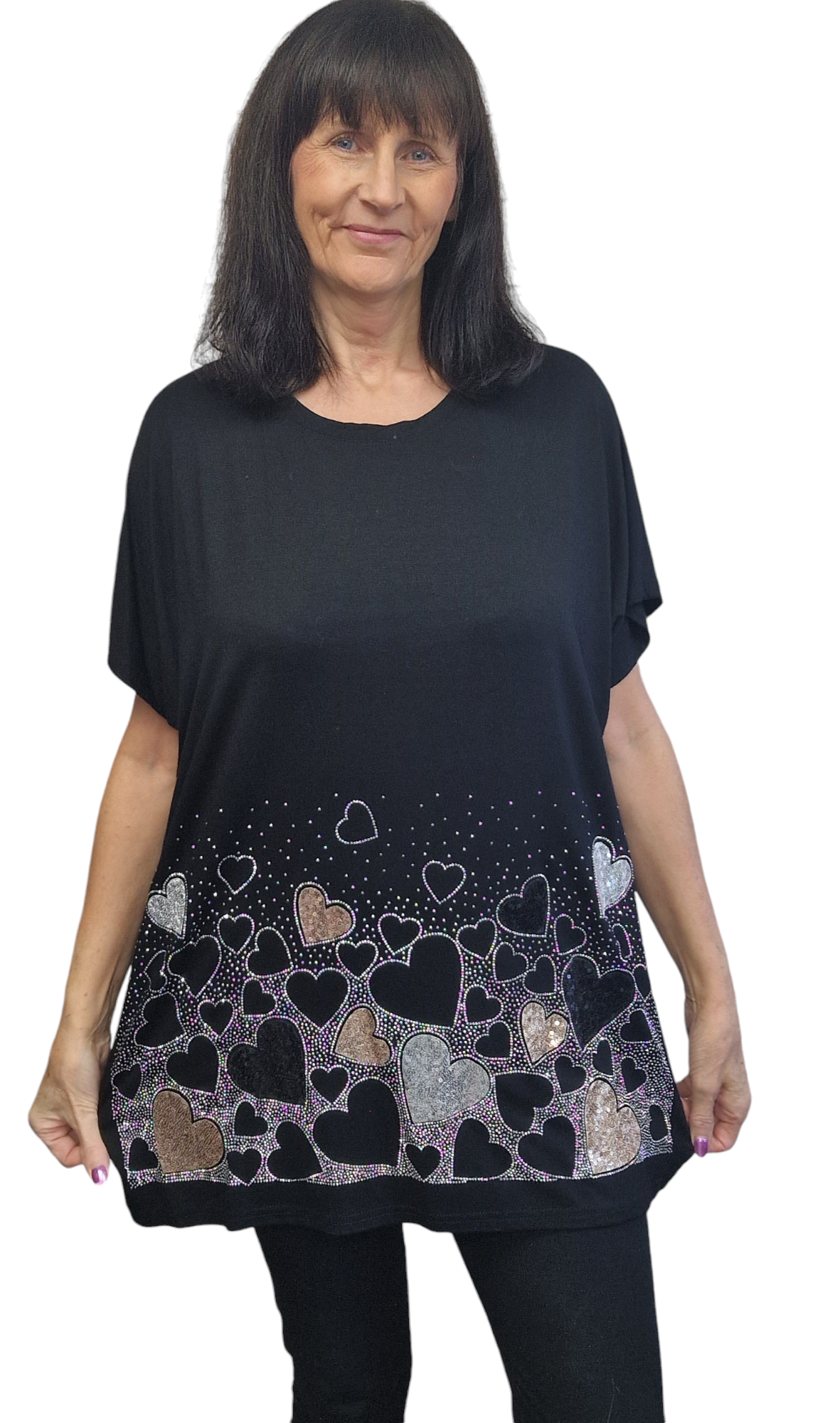 Chrissy Crystal Heart Tshirt