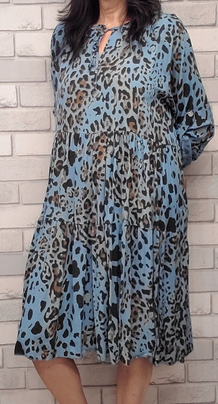 Abigail Tunic Dress With Leopard Print Pattern - Couture Boutique