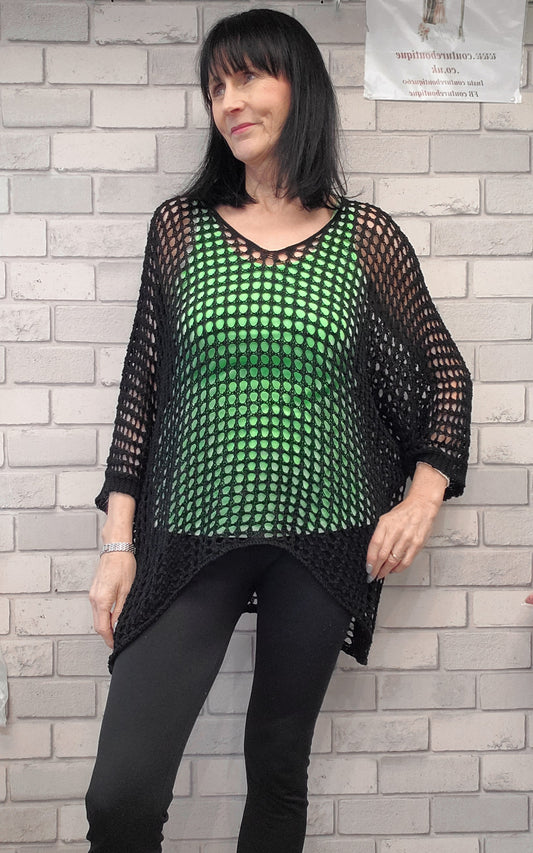 Betty Open Knit Oversize Top