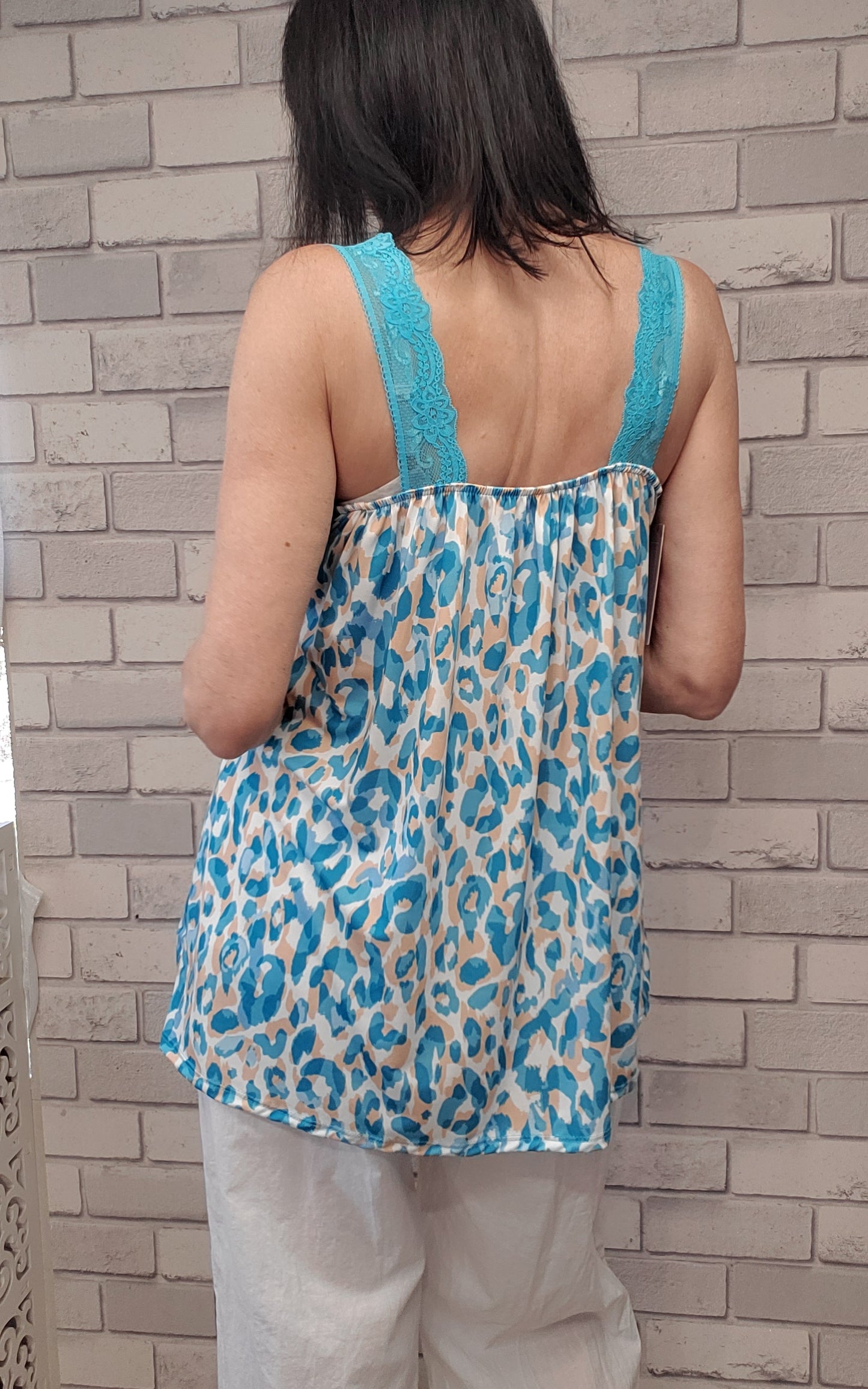 Leopard  Print  Lace Cami