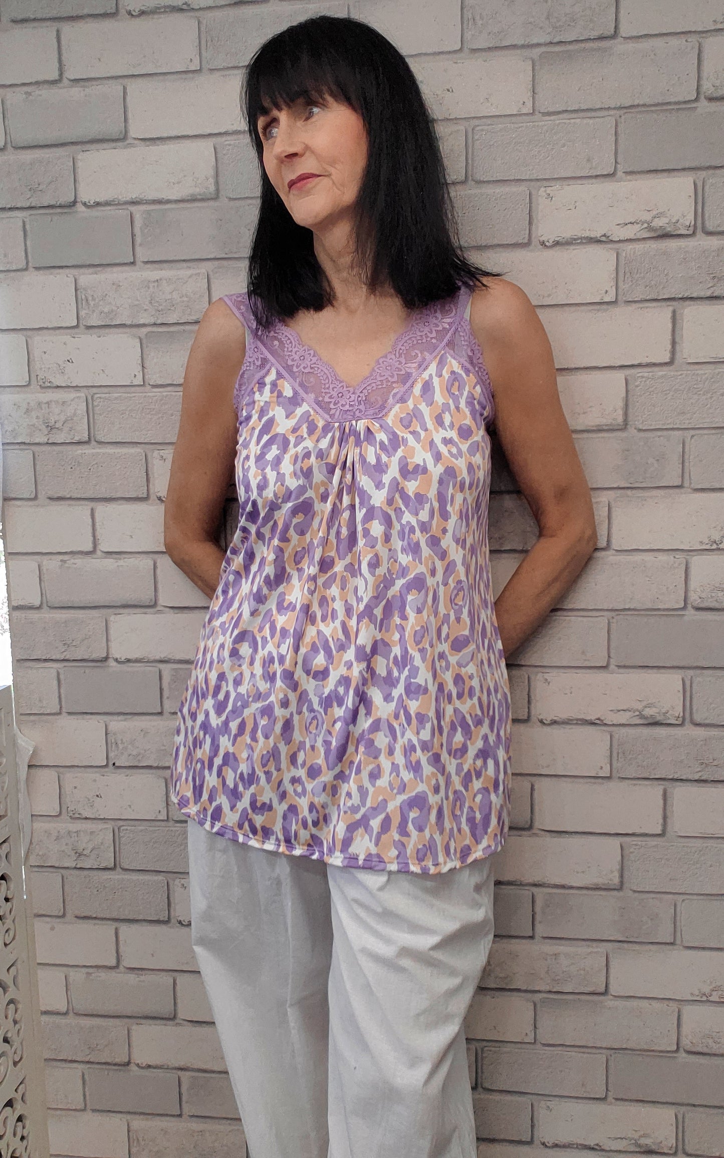 Leopard  Print  Lace Cami