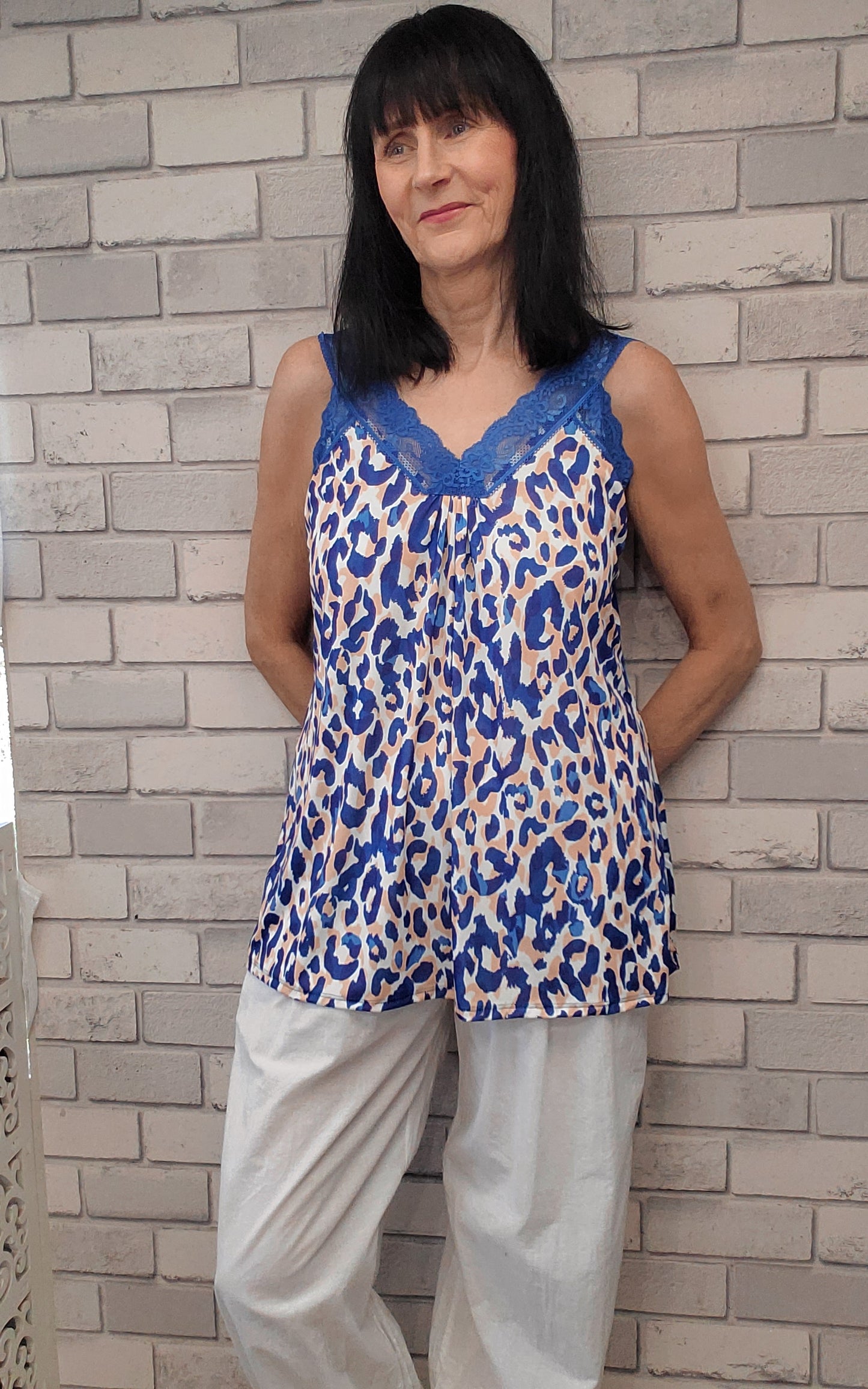Leopard  Print  Lace Cami