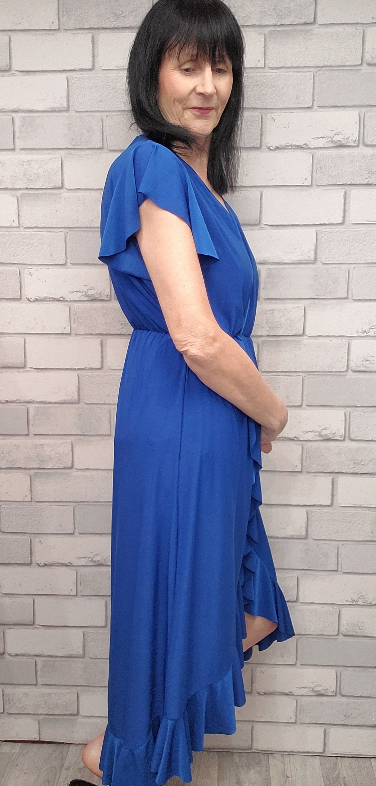 Shirl Short Sleeve Frill Hem Dress