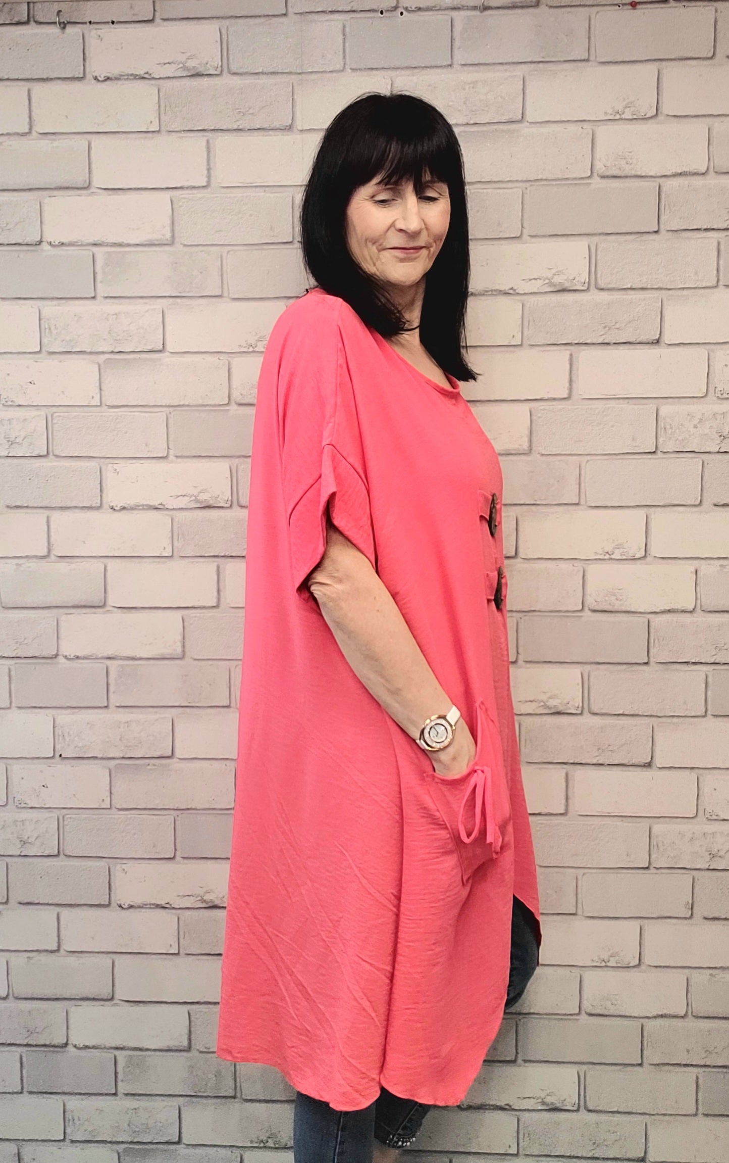 Tunic Dress With Pocket - Couture Boutique