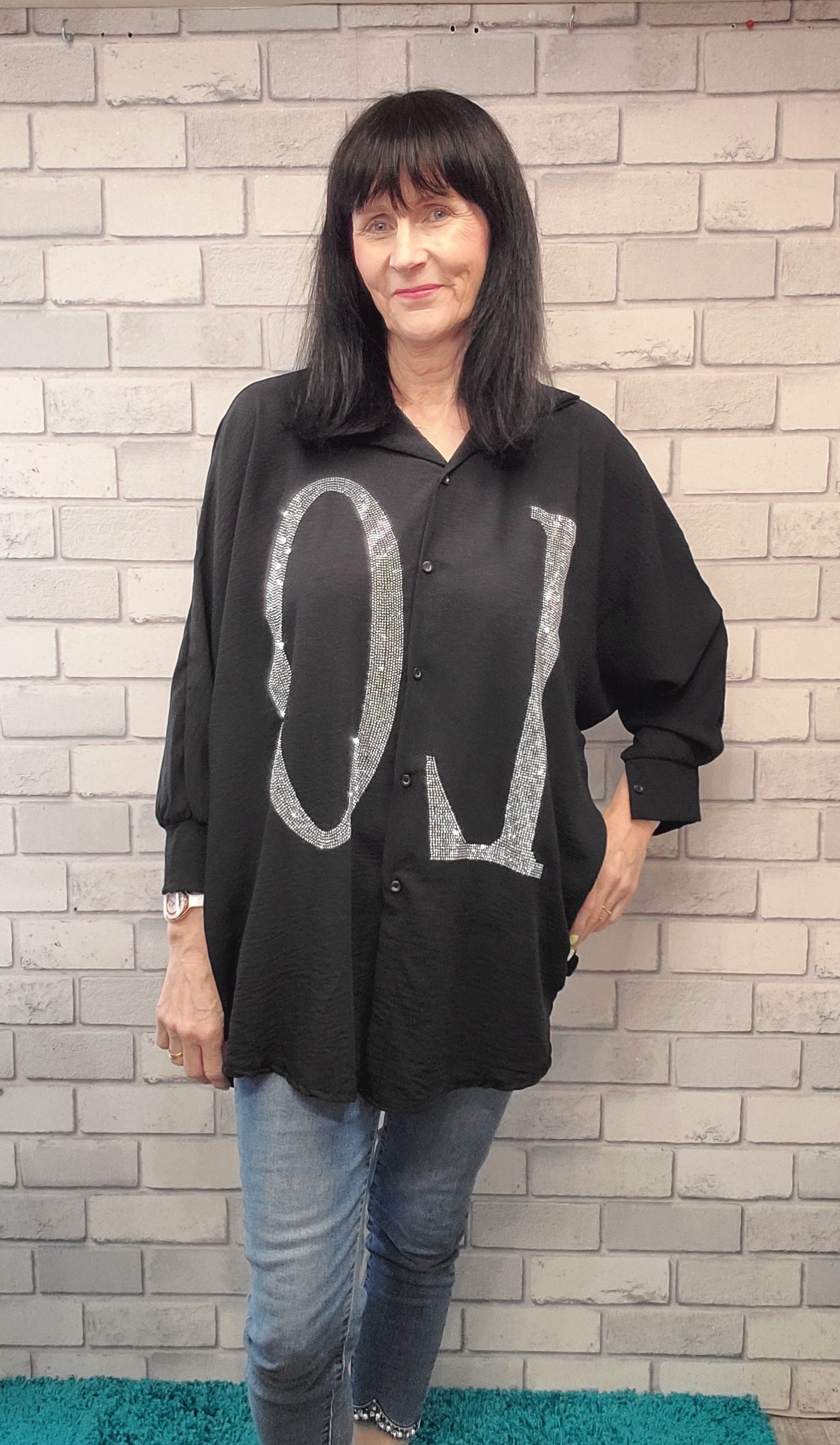 Tamsin Long Sleeve loose Fit Shirt With Love logo