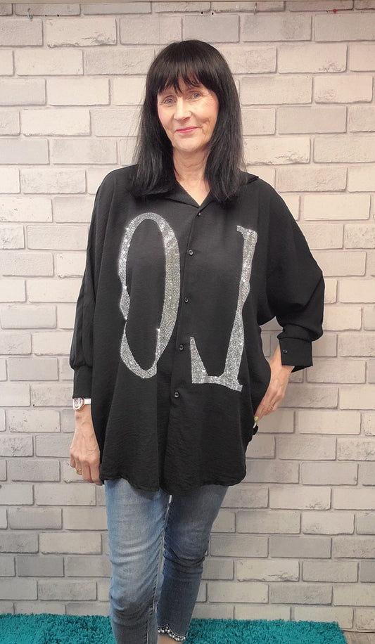 Tamsin Long Sleeve loose Fit Shirt With Love logo