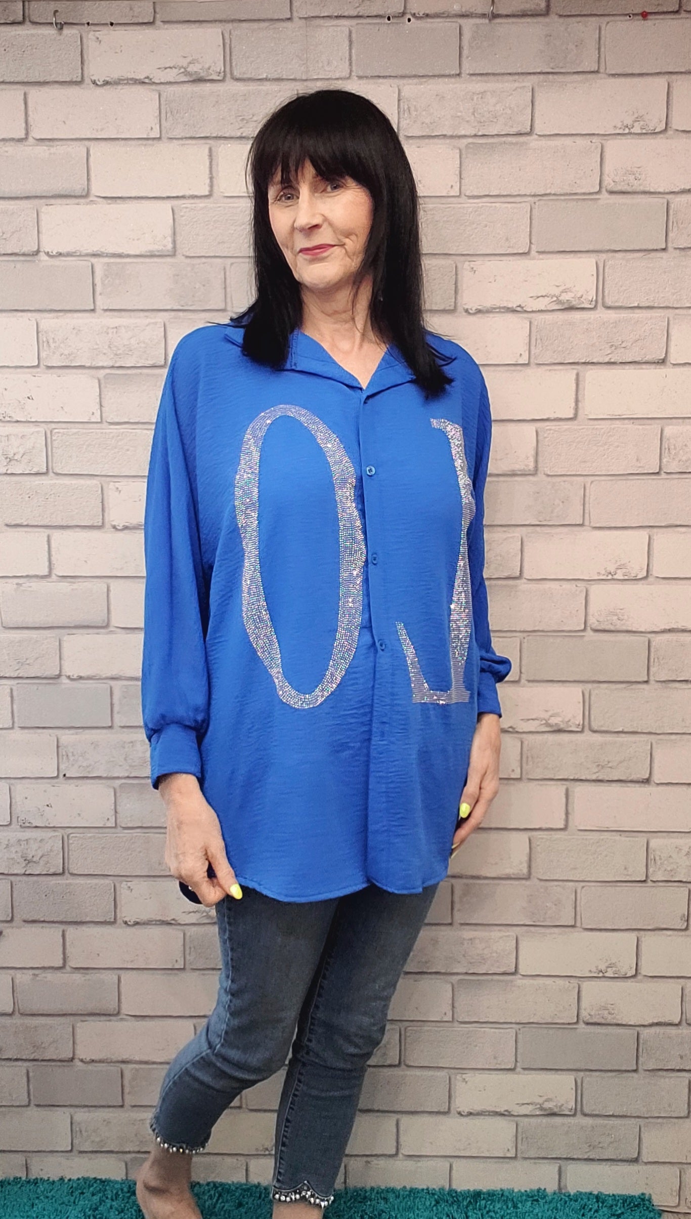 Tamsin Long Sleeve loose Fit Shirt With Love logo