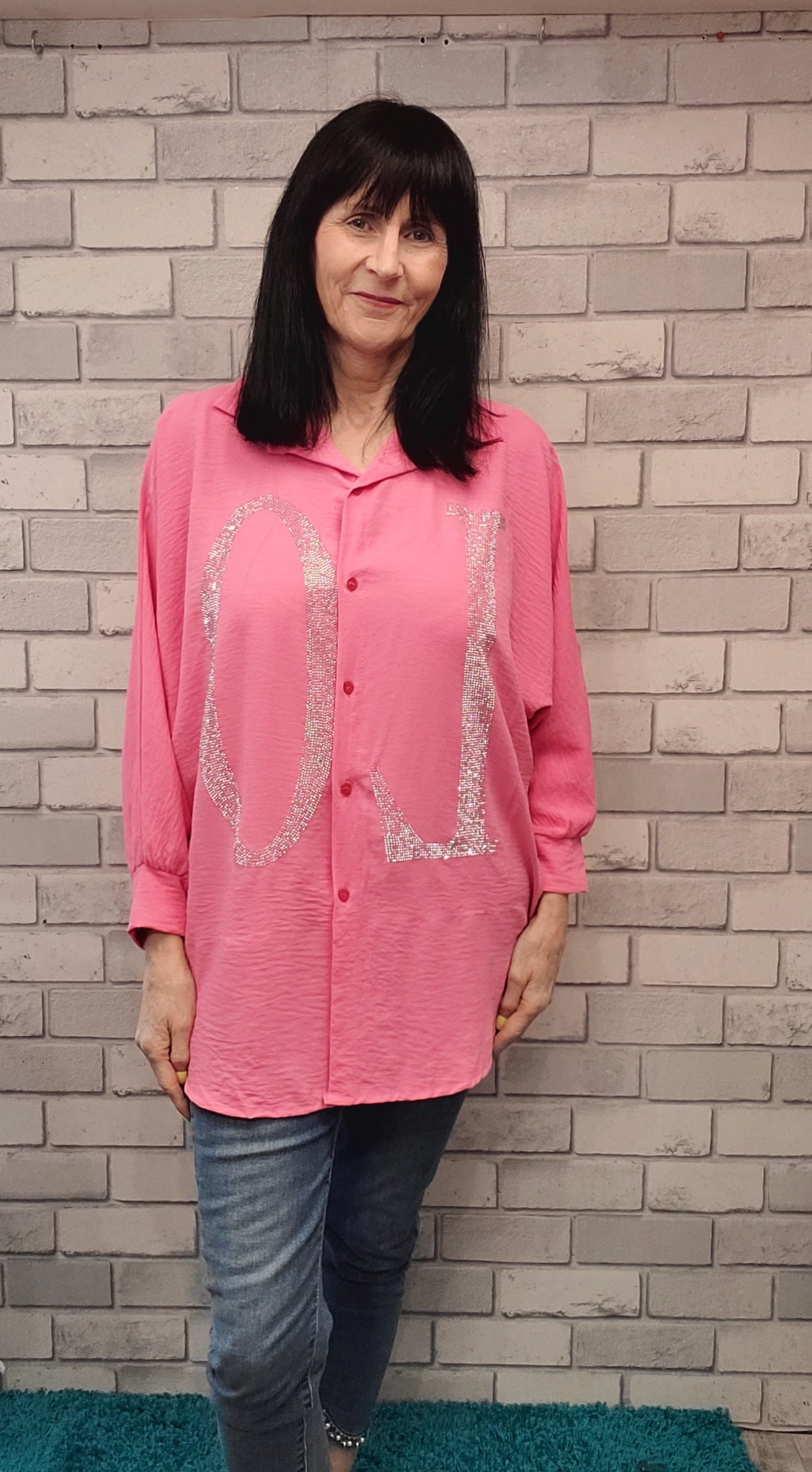 Tamsin Long Sleeve loose Fit Shirt With Love logo
