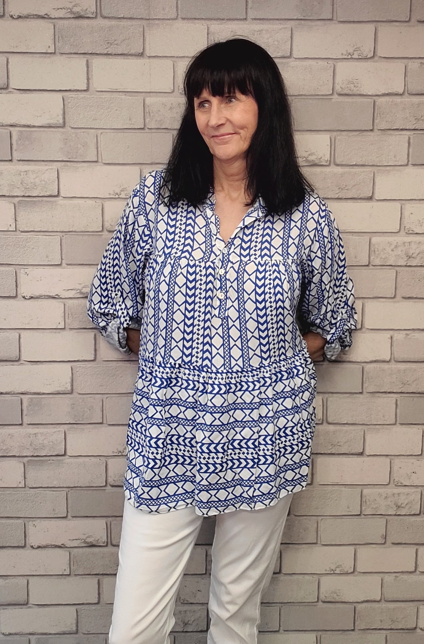 Dora Aztec Print Blouse