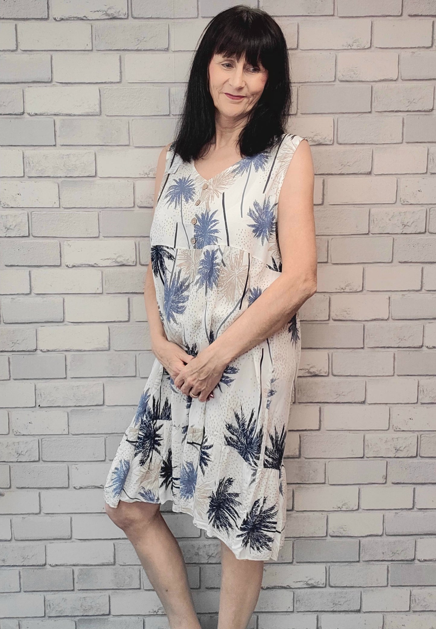 Raven Palm Tree Dress
