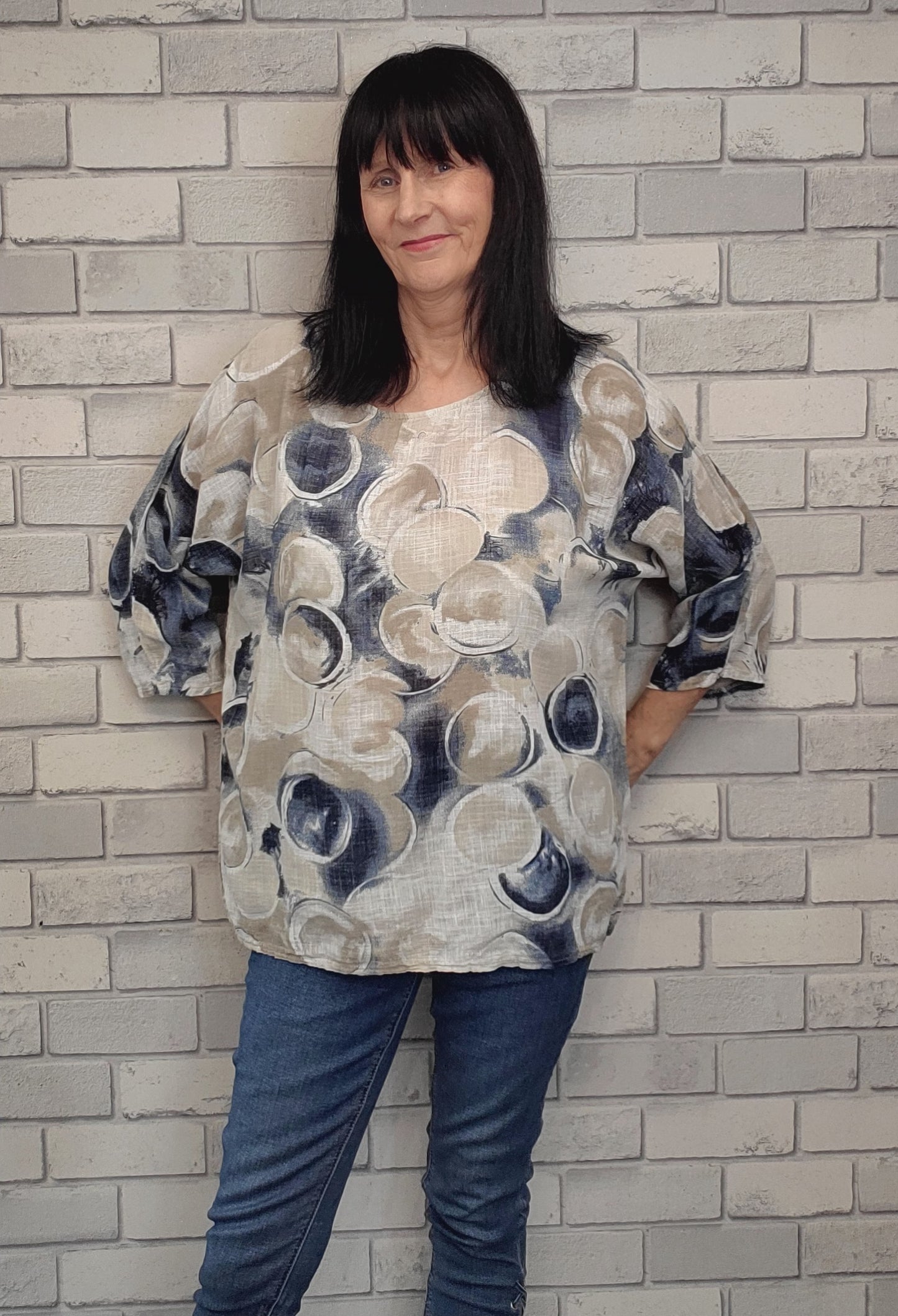 Gina Circle Print Summer Top