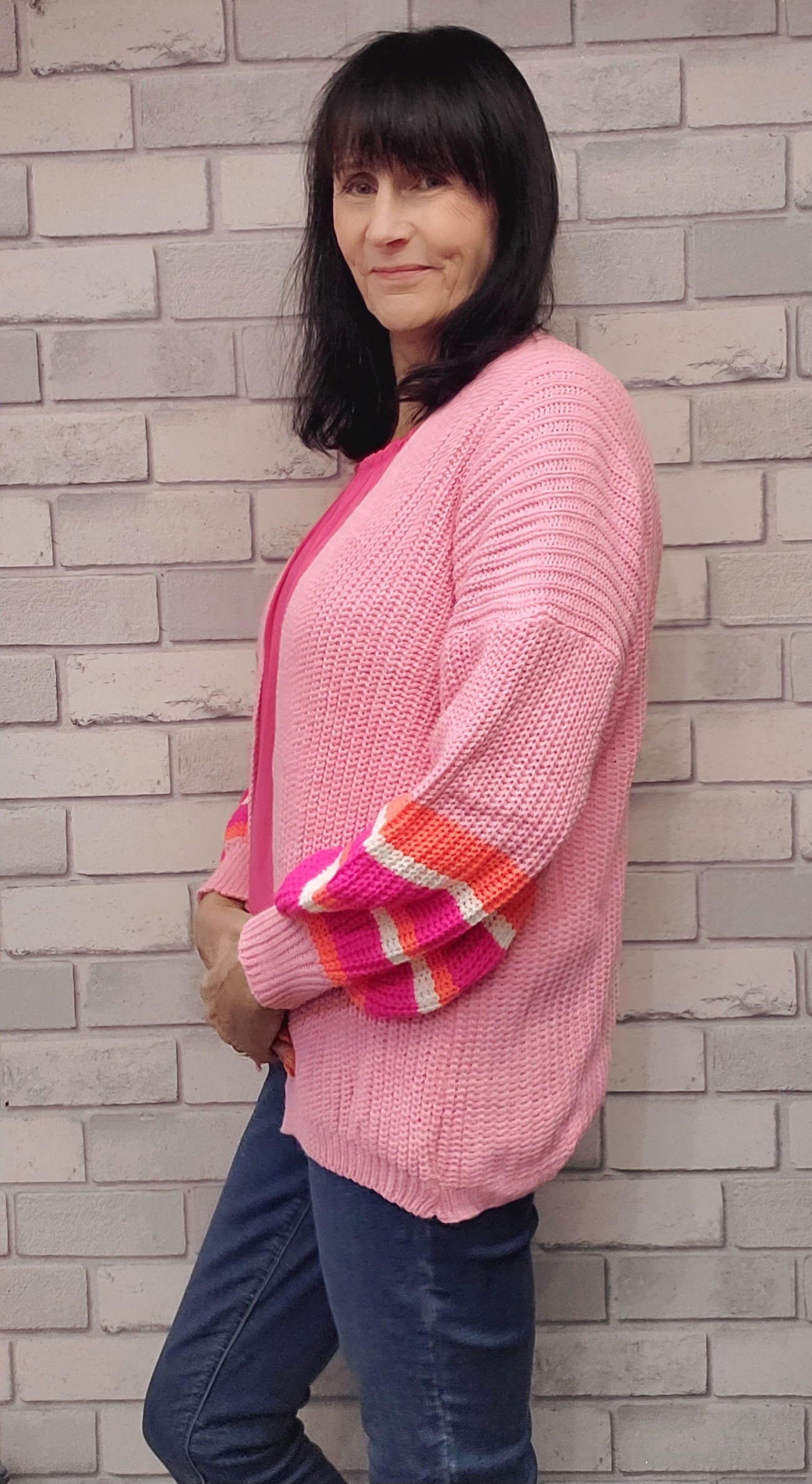 Short Cardigan  With Balloon  Sleeve - Couture Boutique