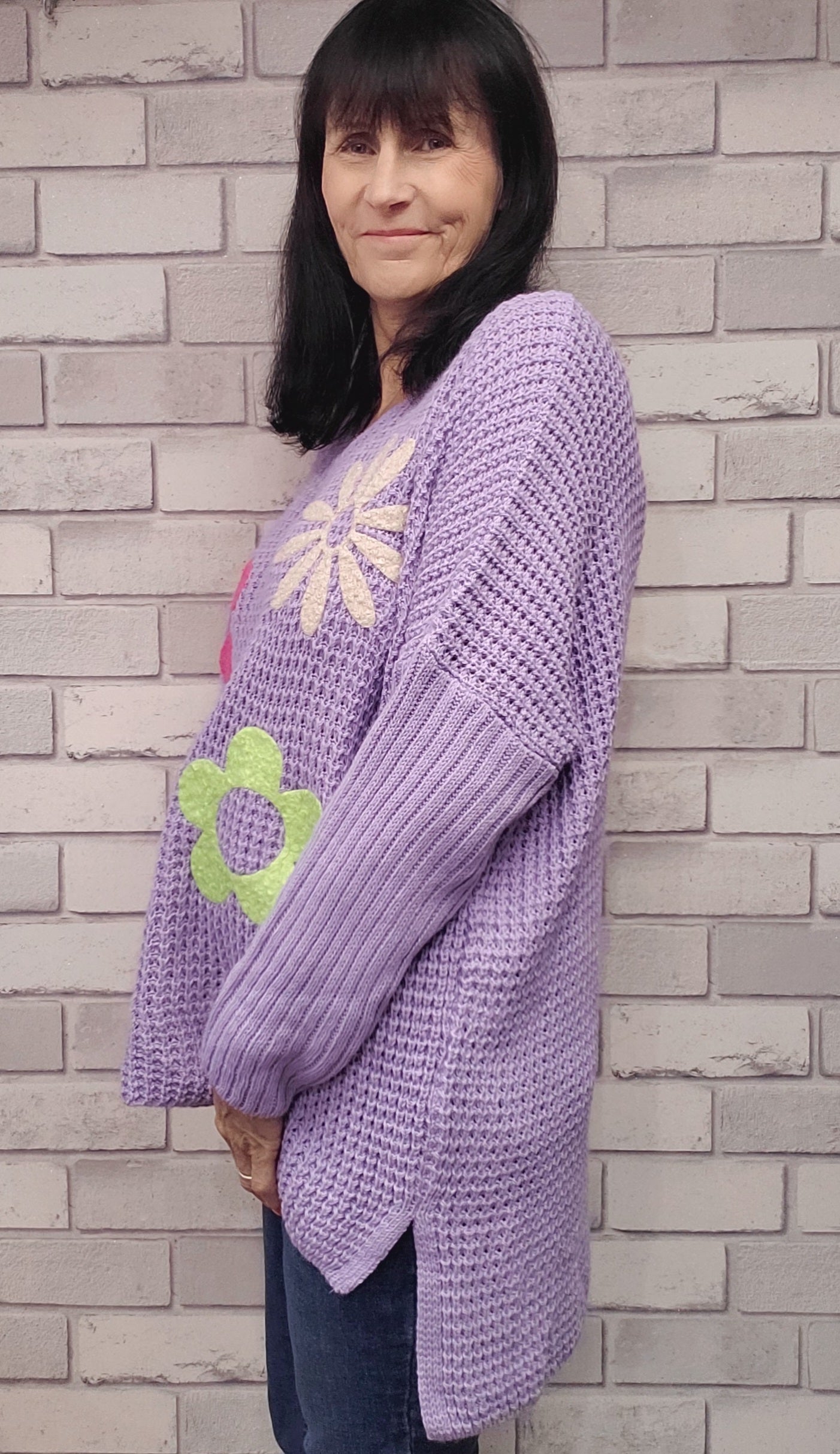 Olivia Oversize Flower  Jumper