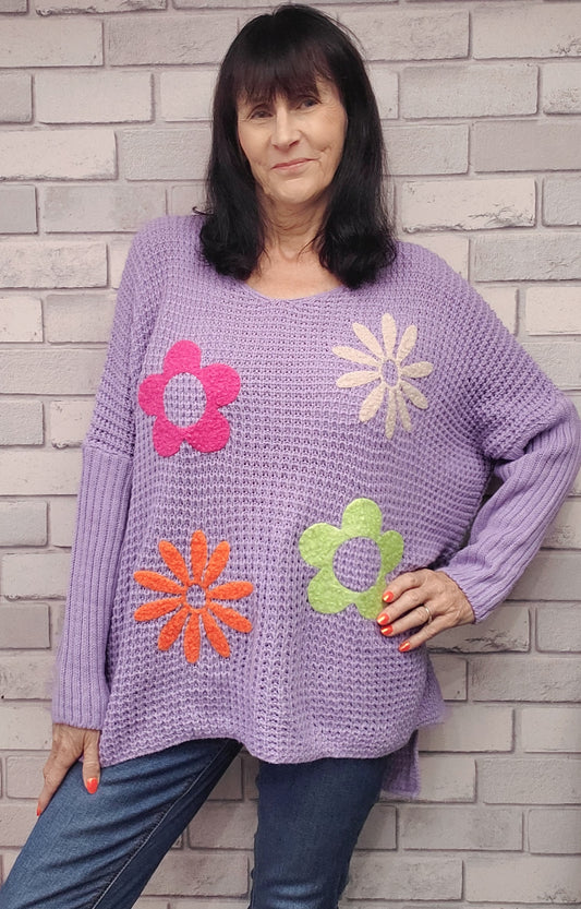Olivia Oversize Flower  Jumper