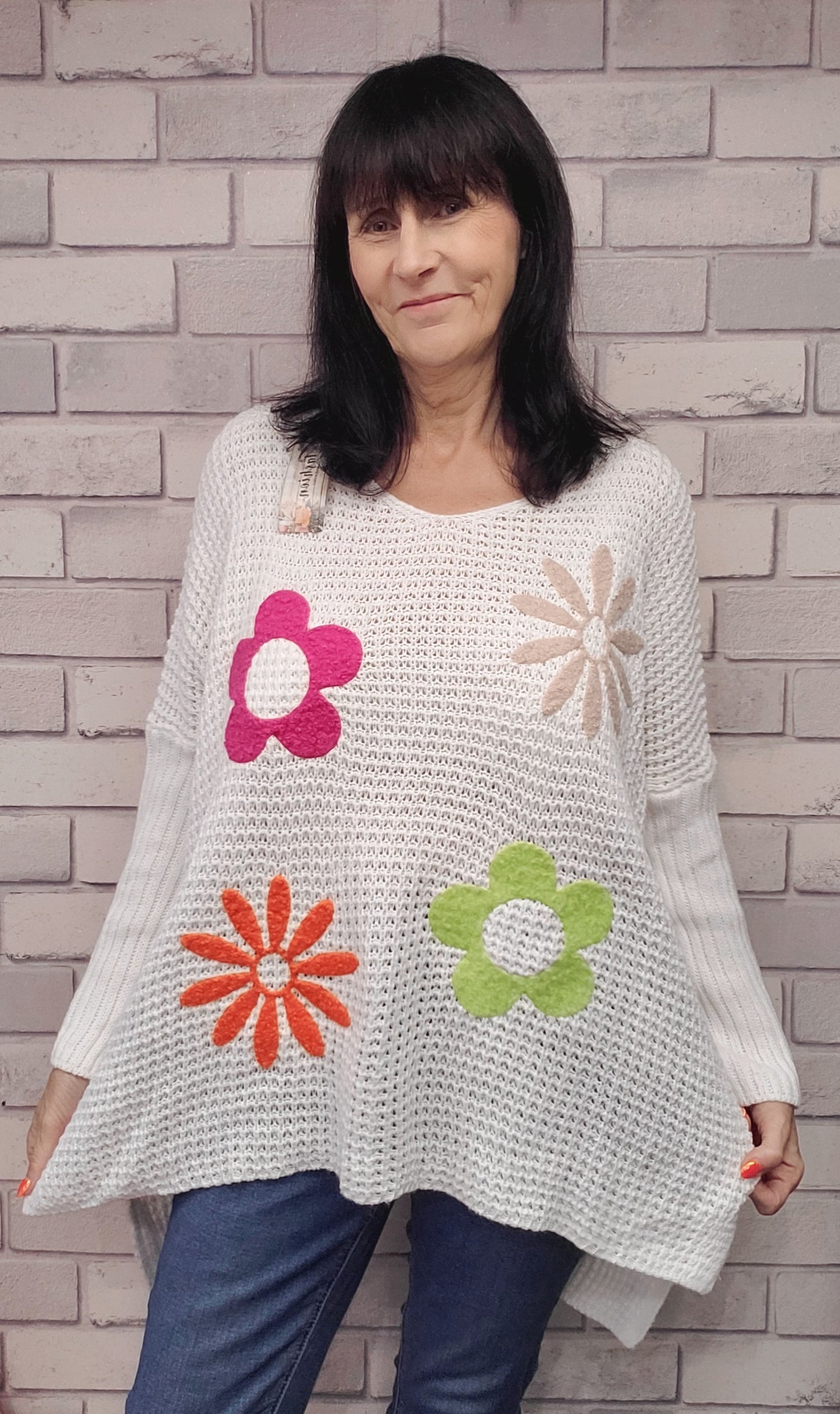 Olivia Oversize Flower  Jumper